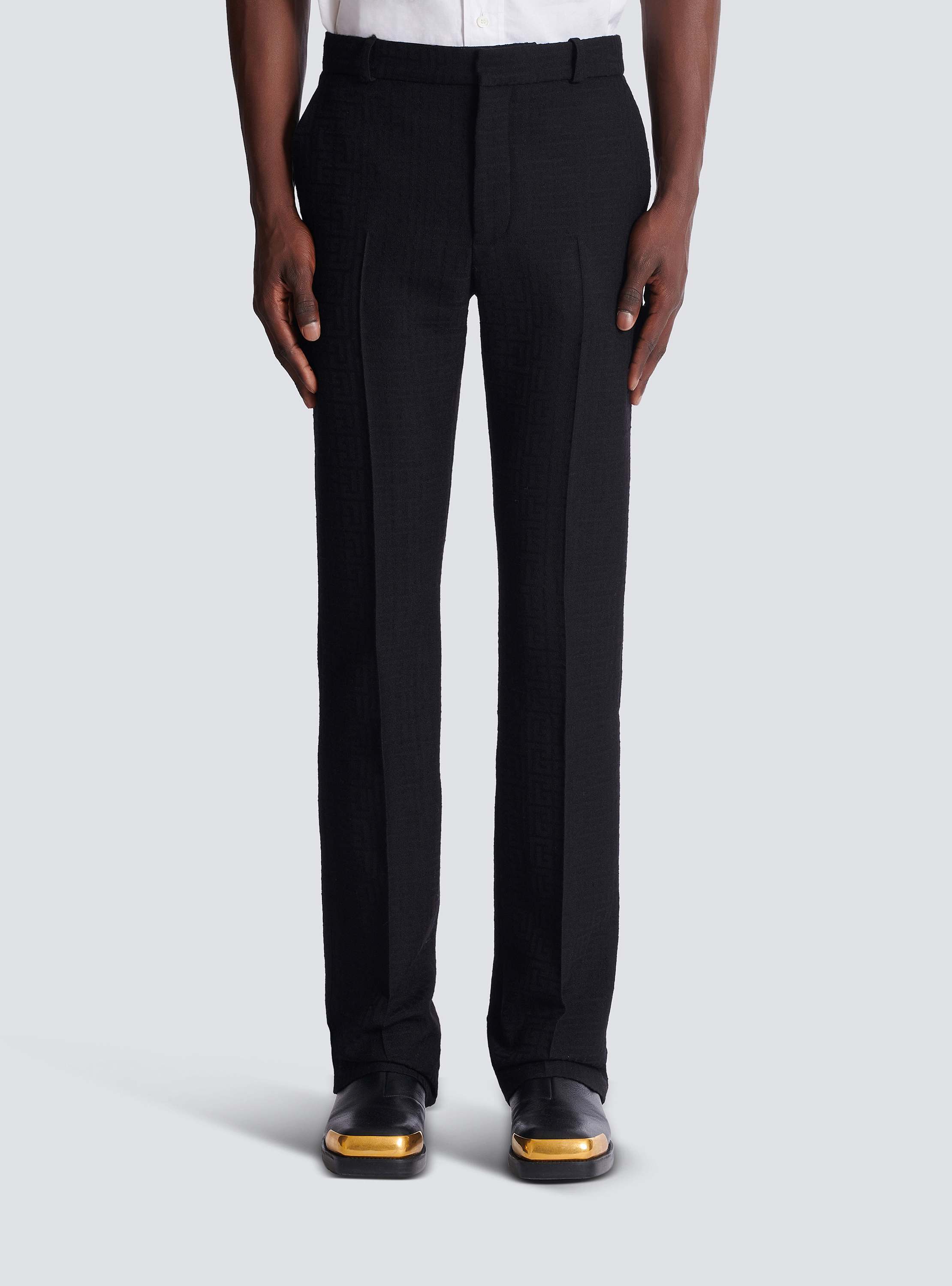 Darted grain de poudre trousers