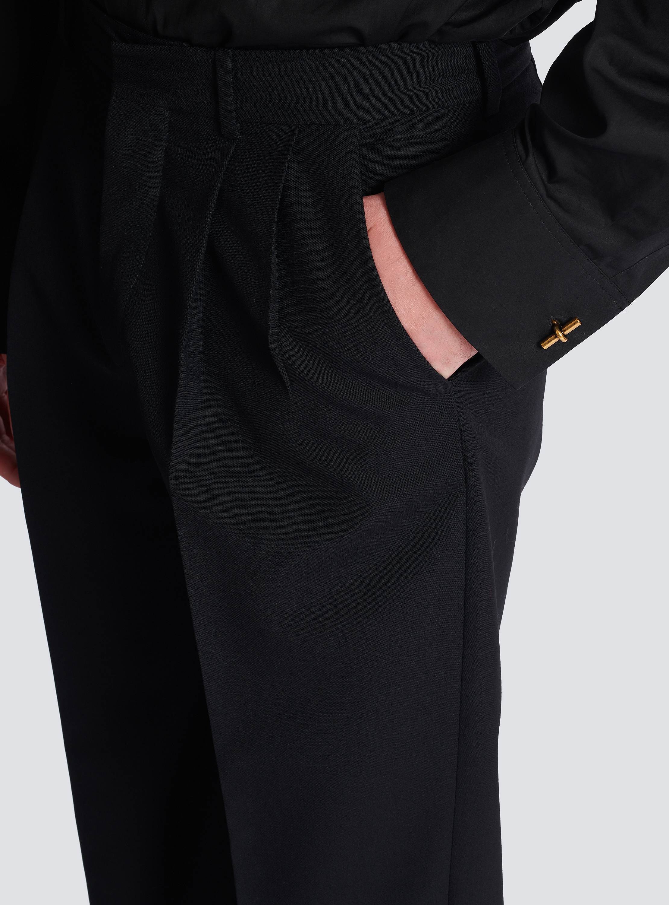 Wool straight-leg trousers