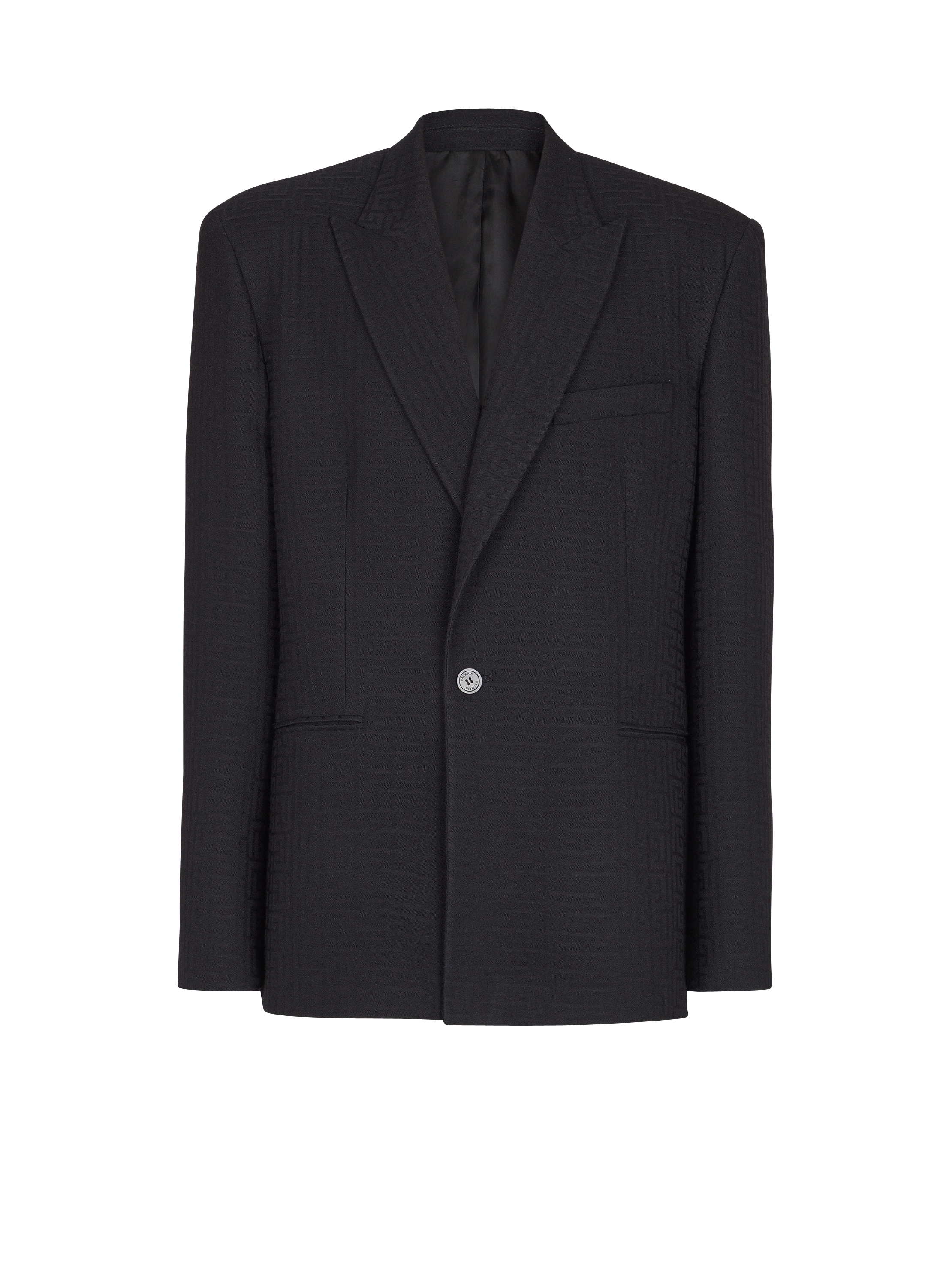 Monogram grain de poudre 1-button jacket