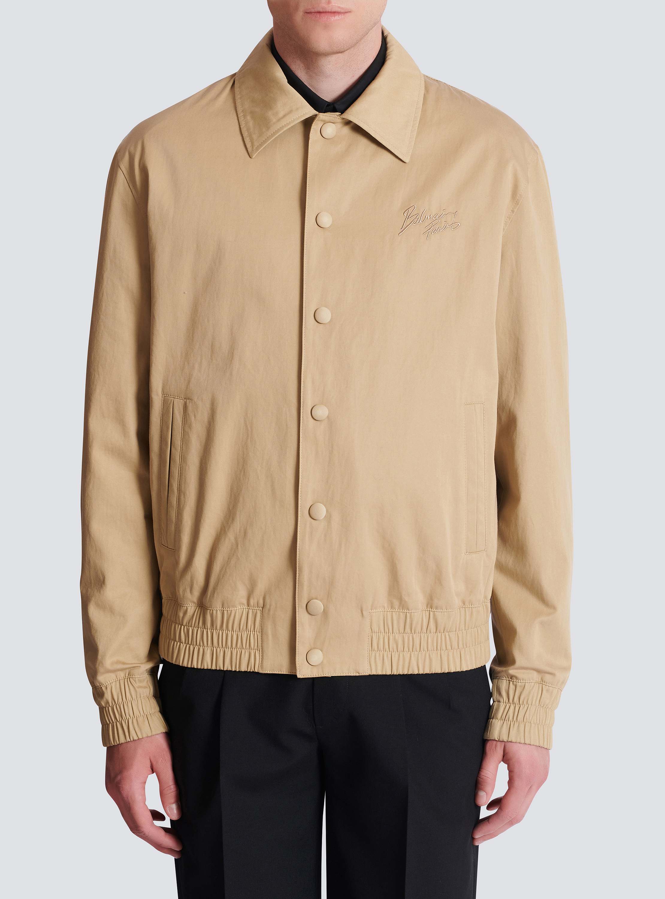 Cotton canvas bomber jacket