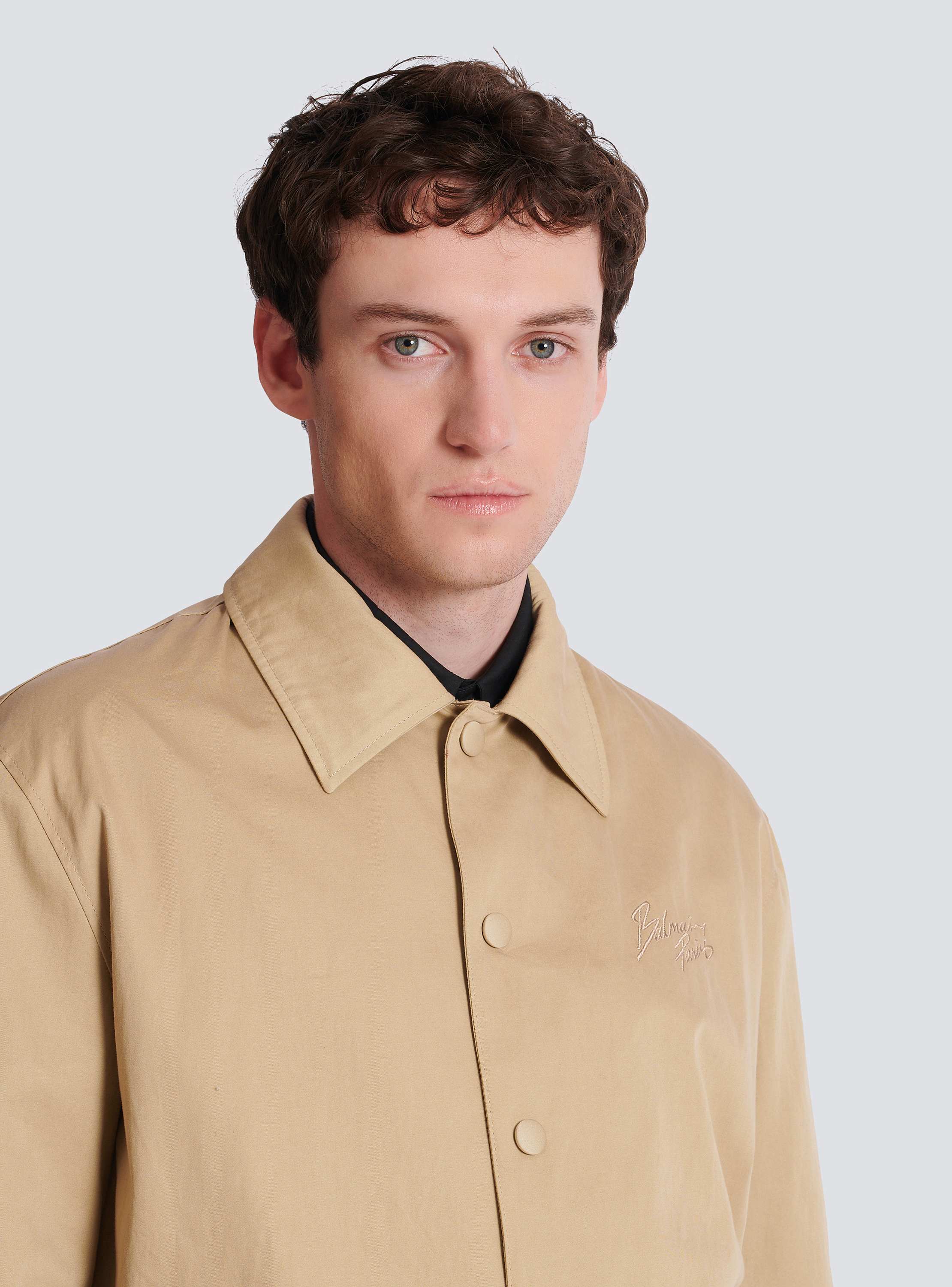 Cotton canvas bomber jacket