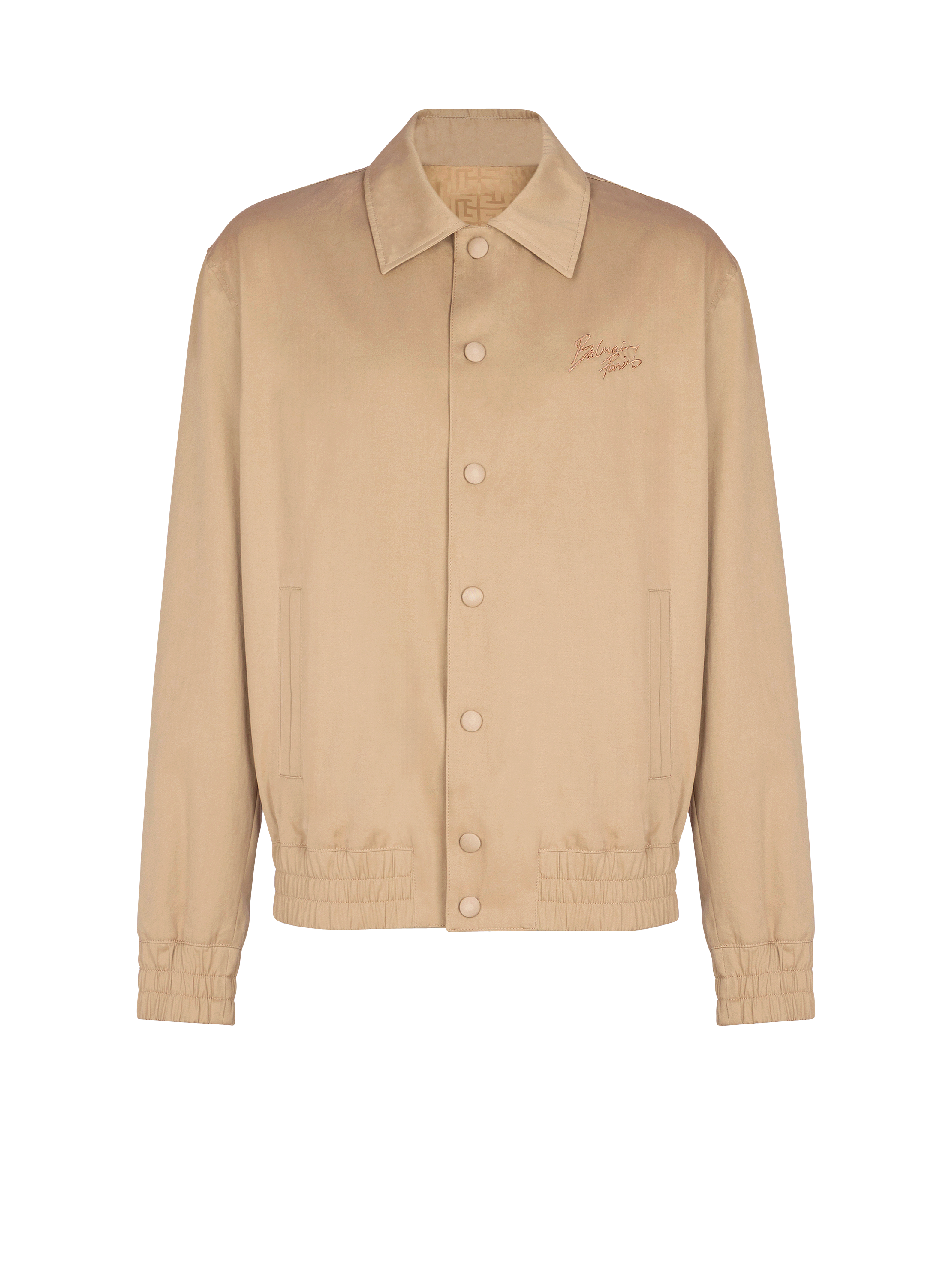 Cotton canvas bomber jacket