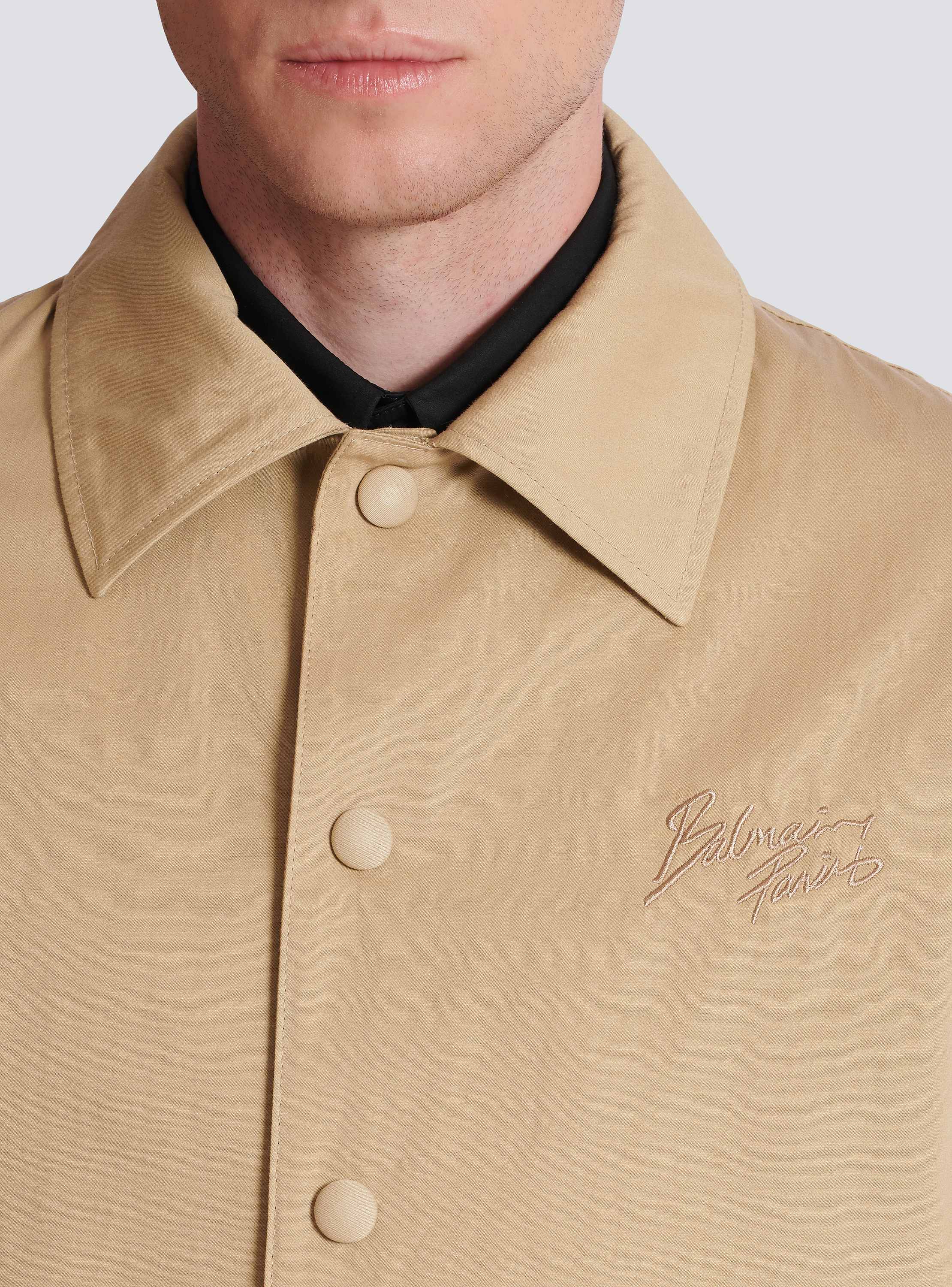 Cotton canvas bomber jacket