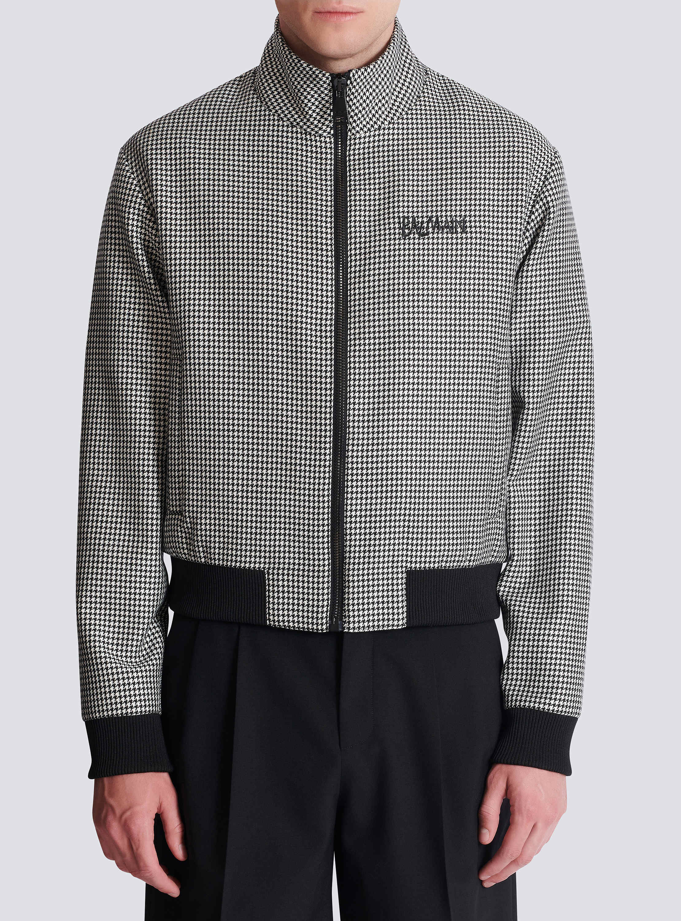 Houndstooth wool jacket 