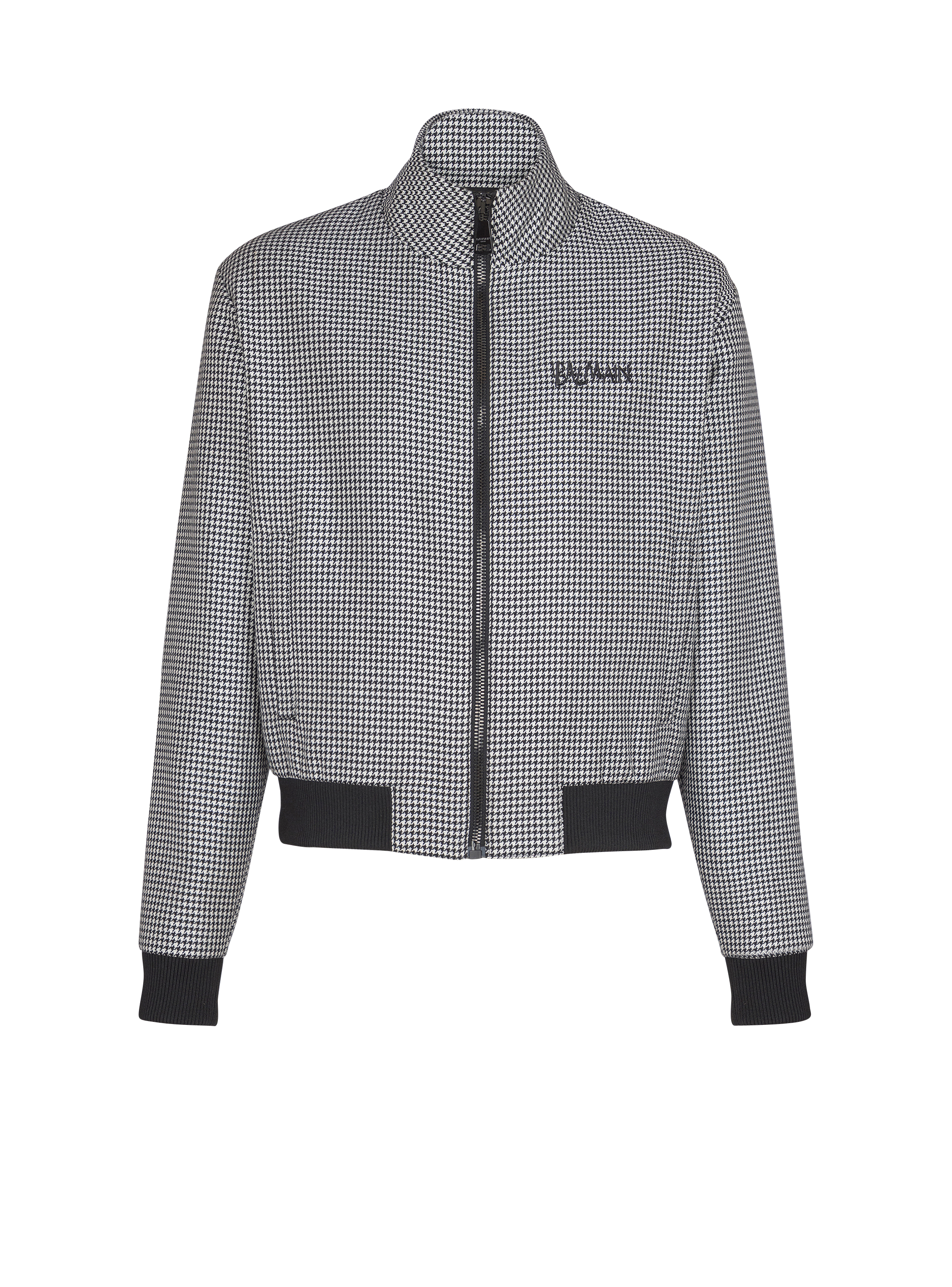 Houndstooth wool jacket 