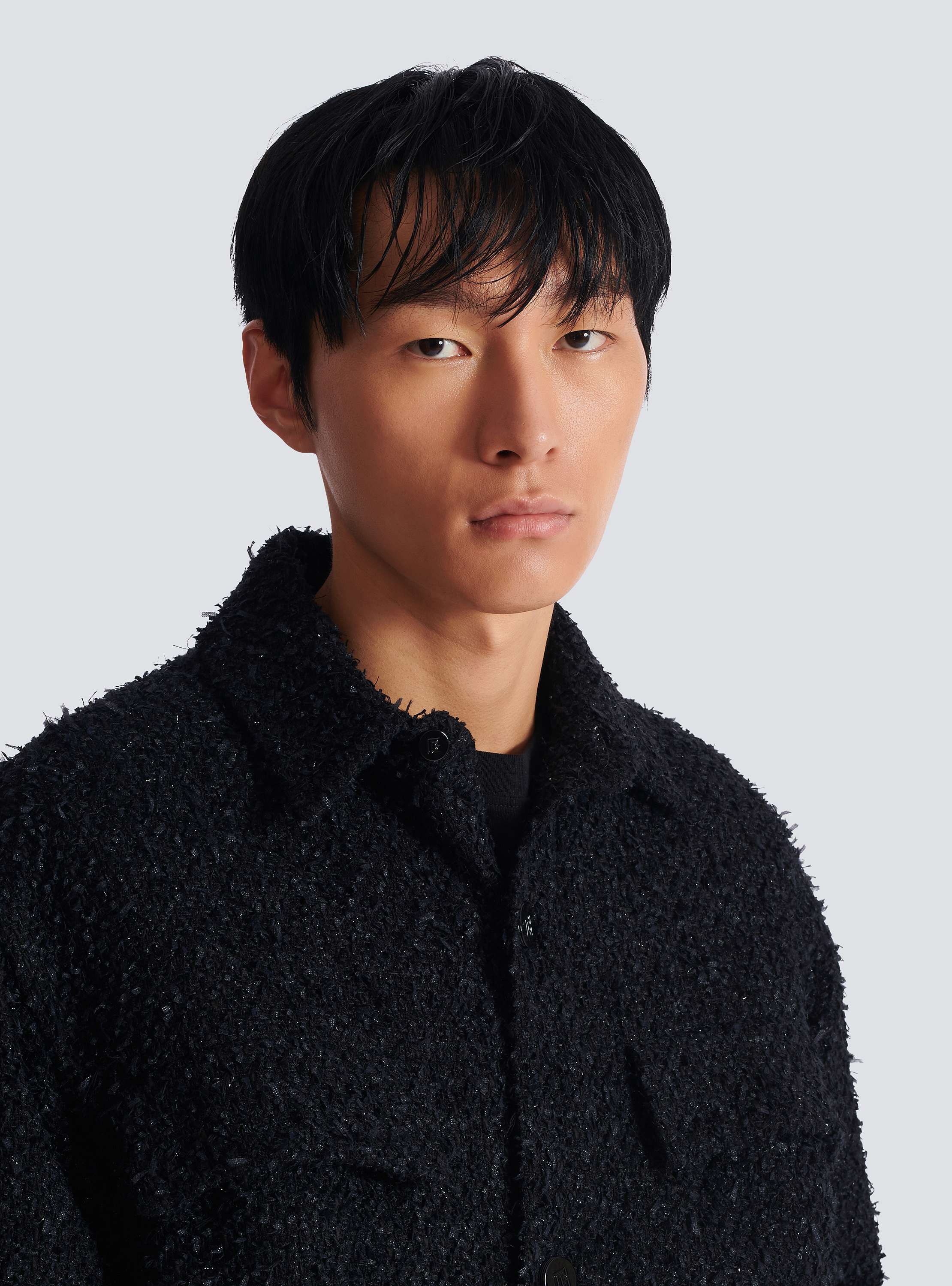 Monogram tweed overshirt