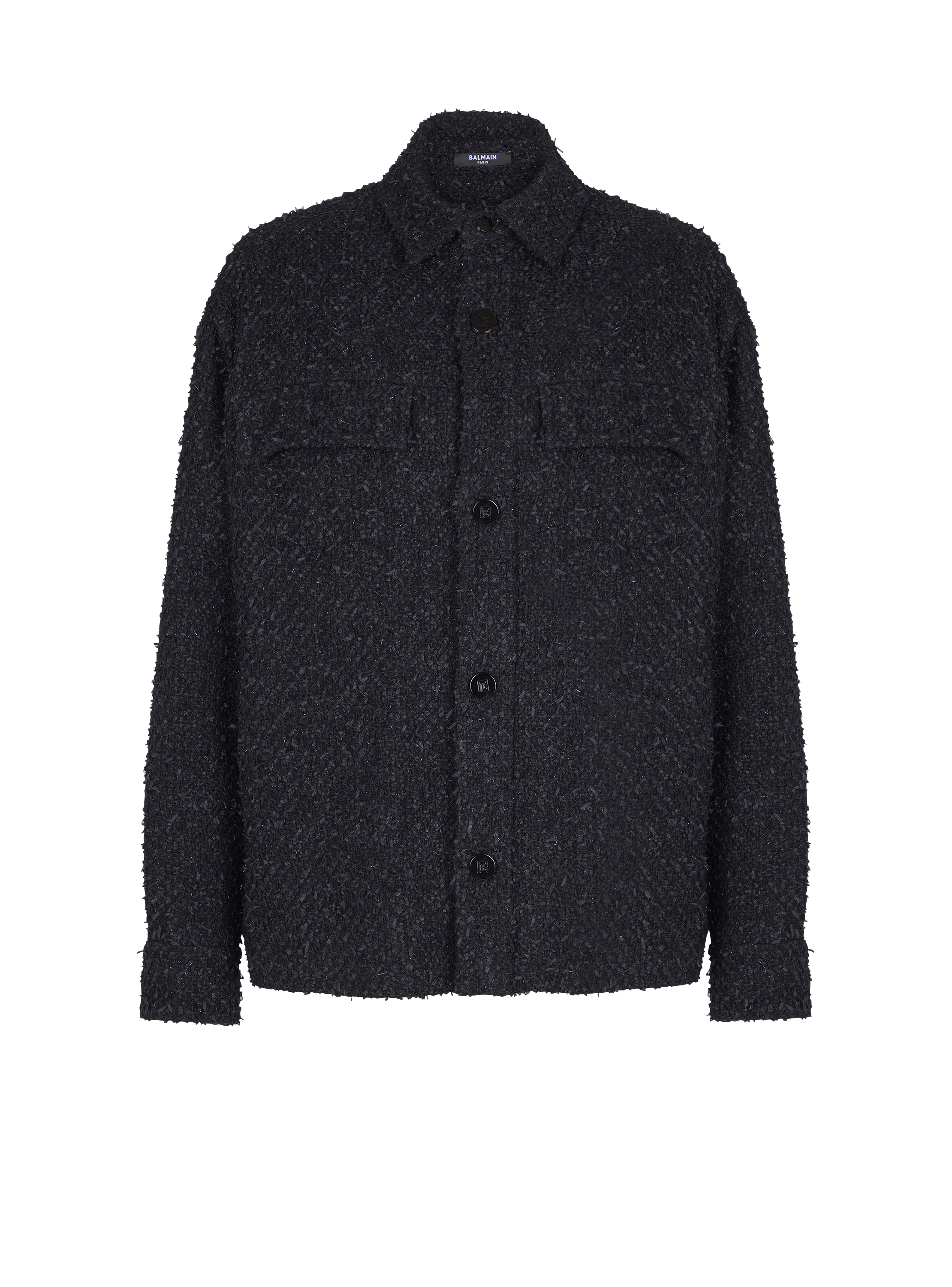 Monogram tweed overshirt