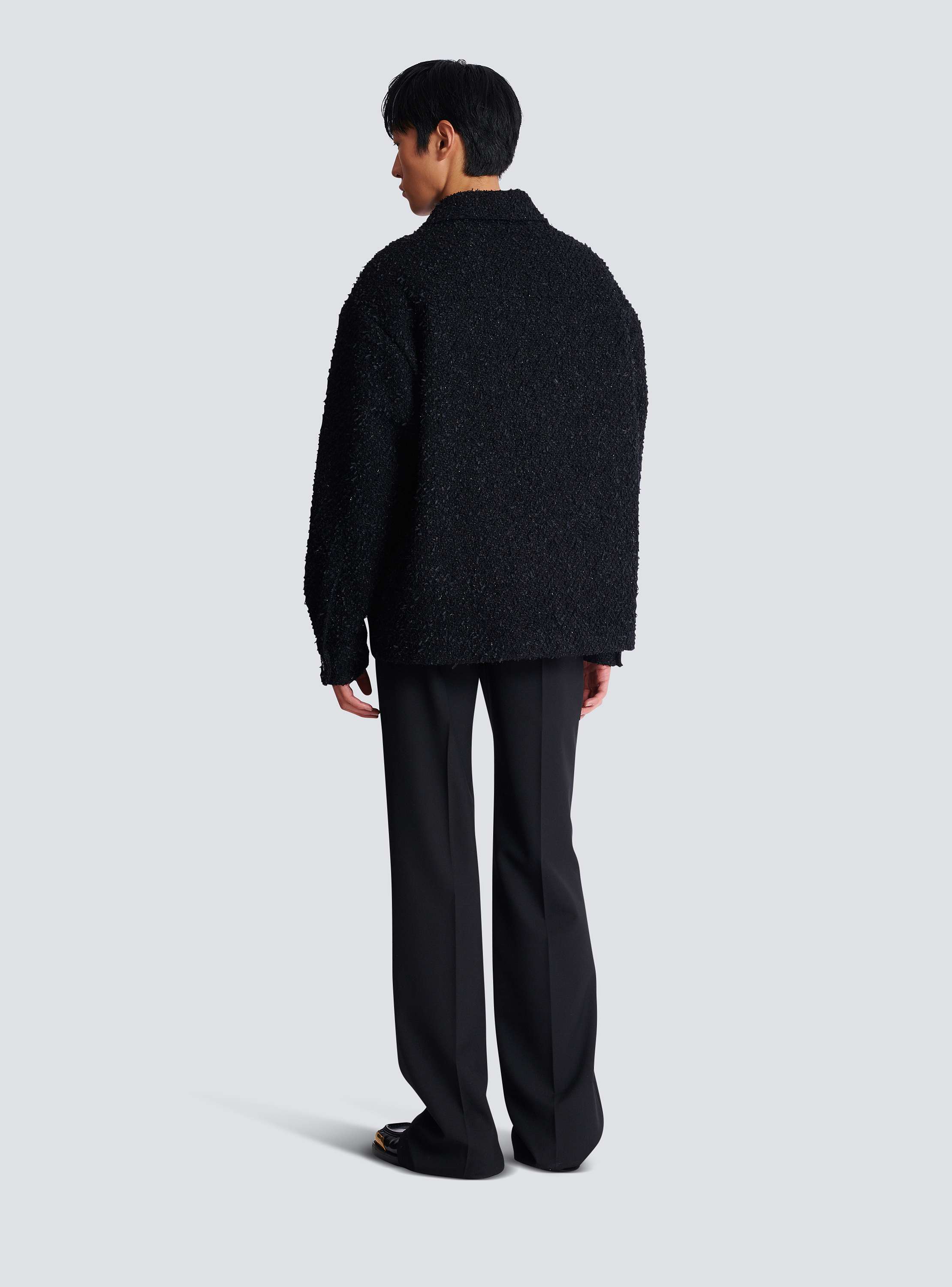 Monogram tweed overshirt