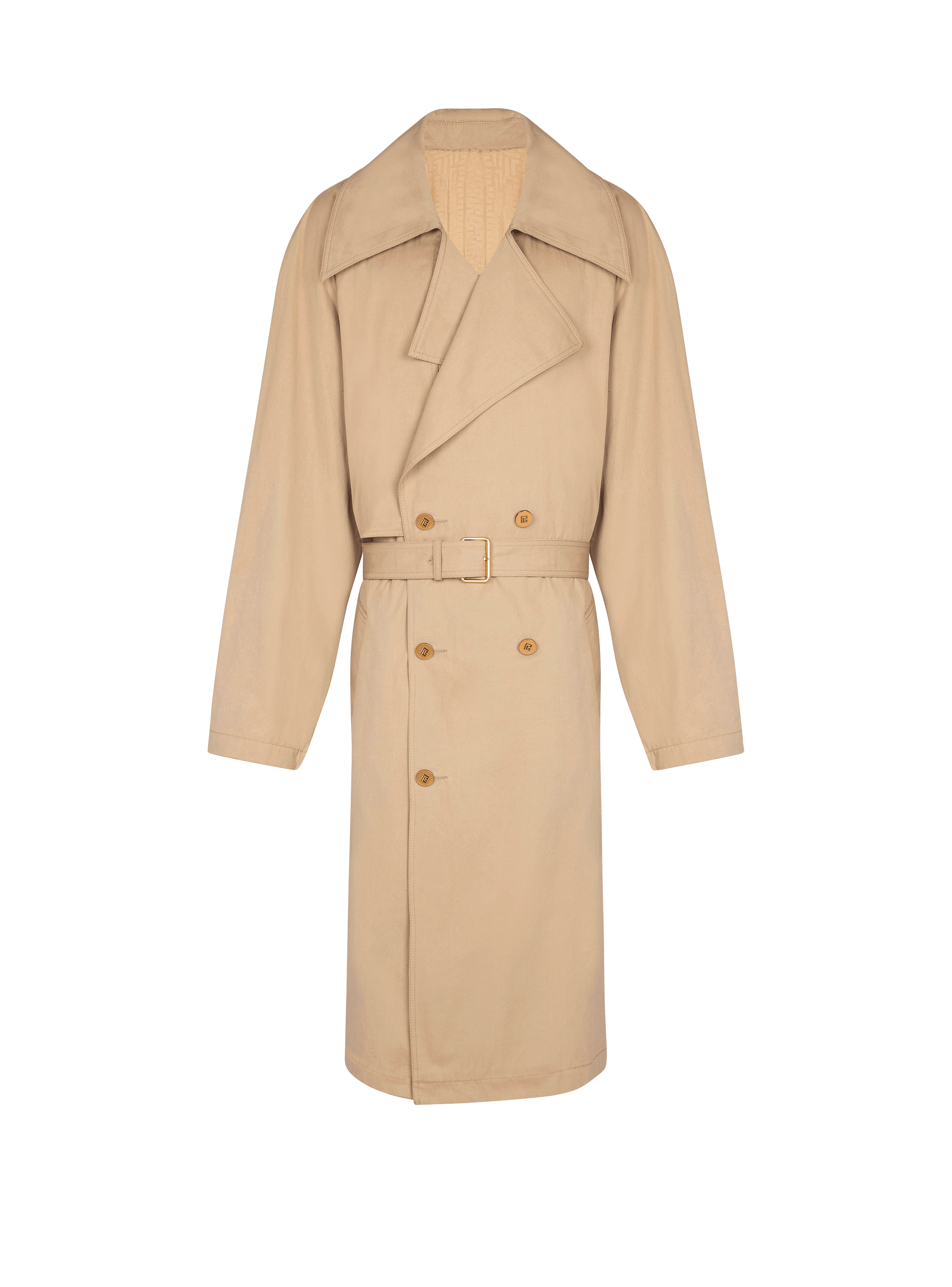 Cotton canvas trench coat
