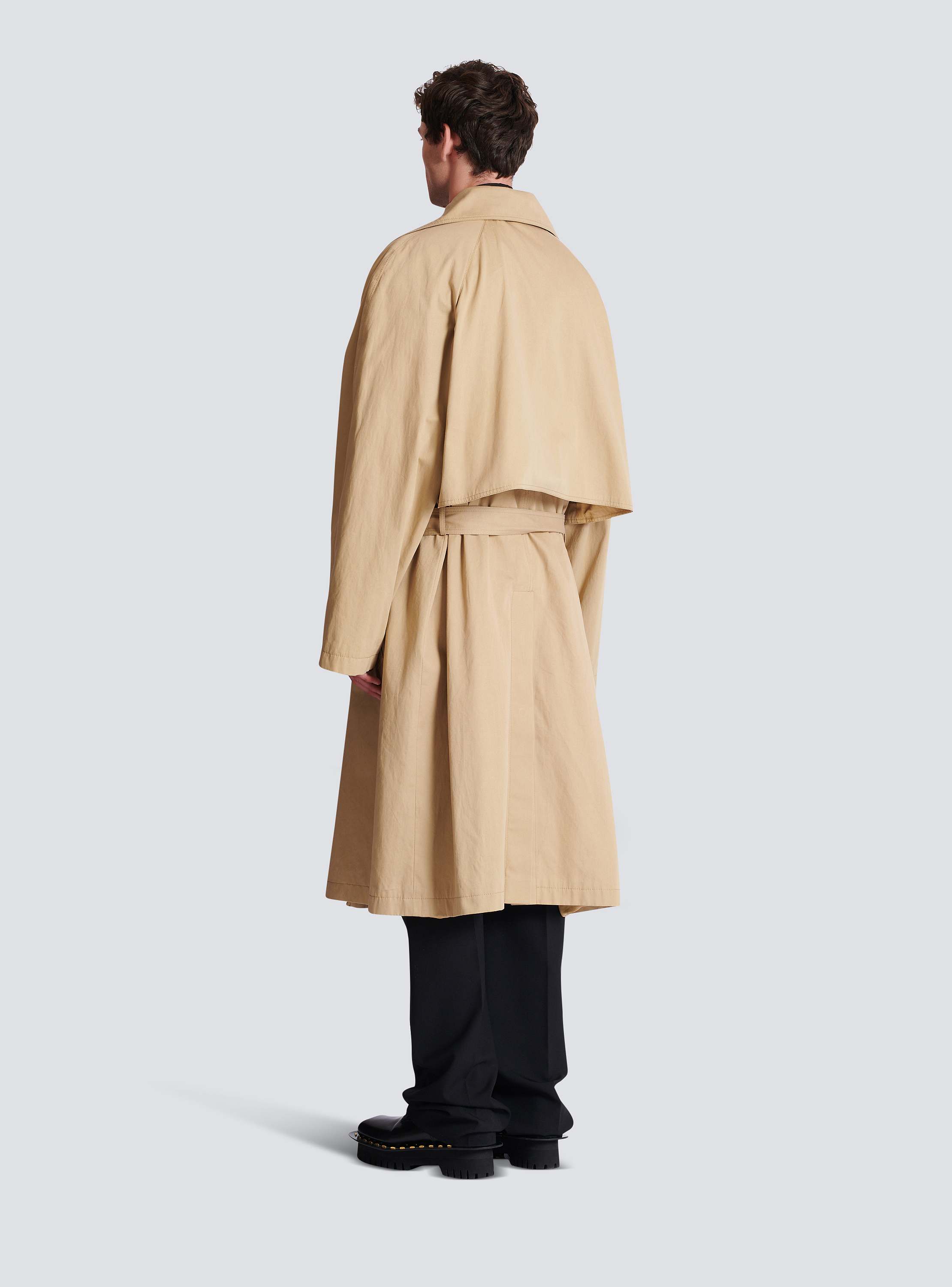 Cotton canvas trench coat