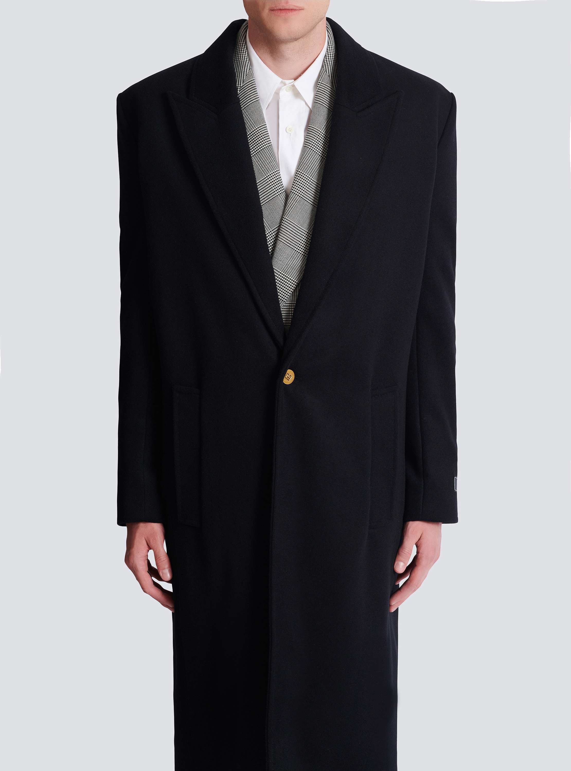 Oversized wool and cashmere coat