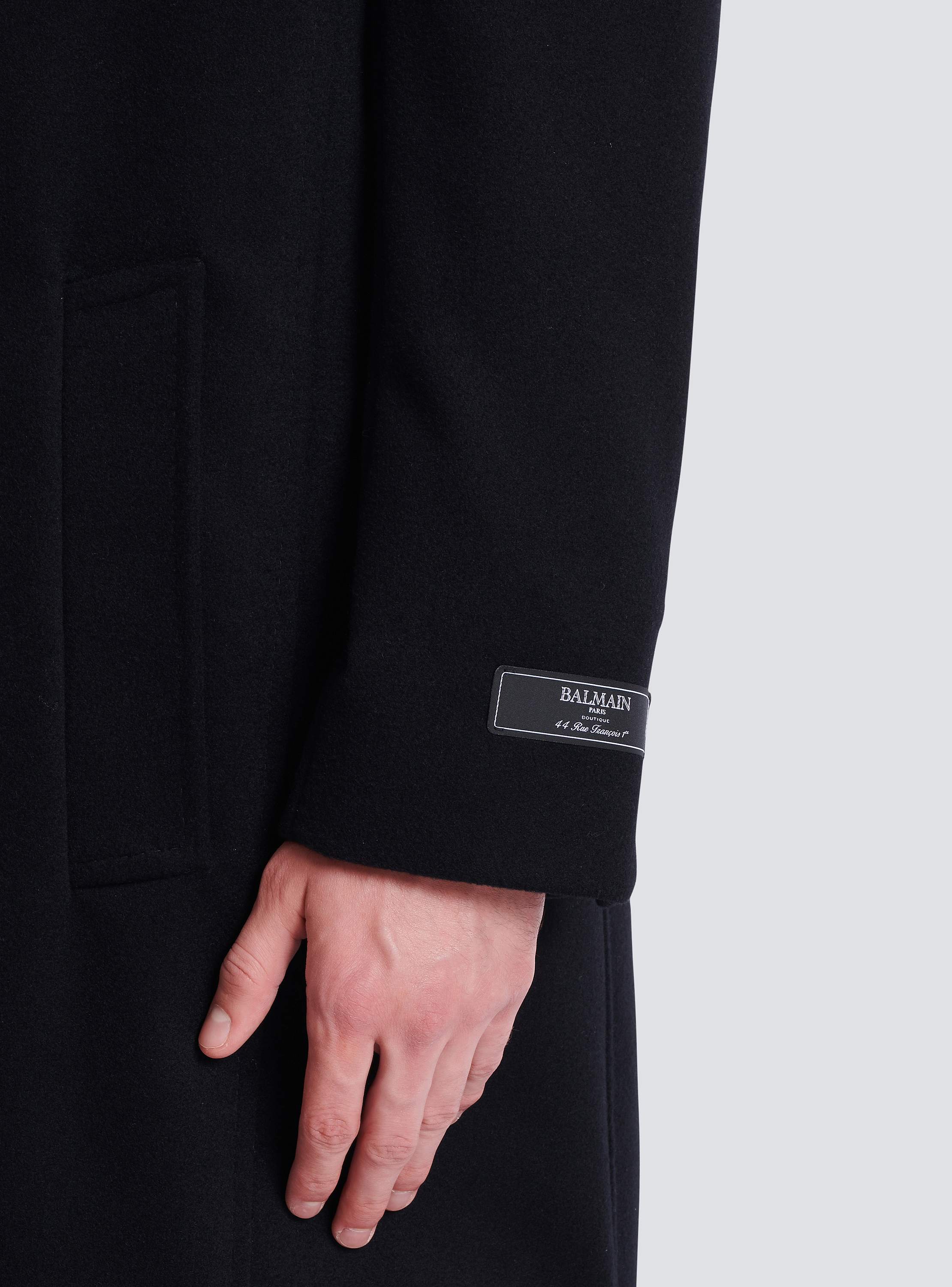 Oversized wool and cashmere coat