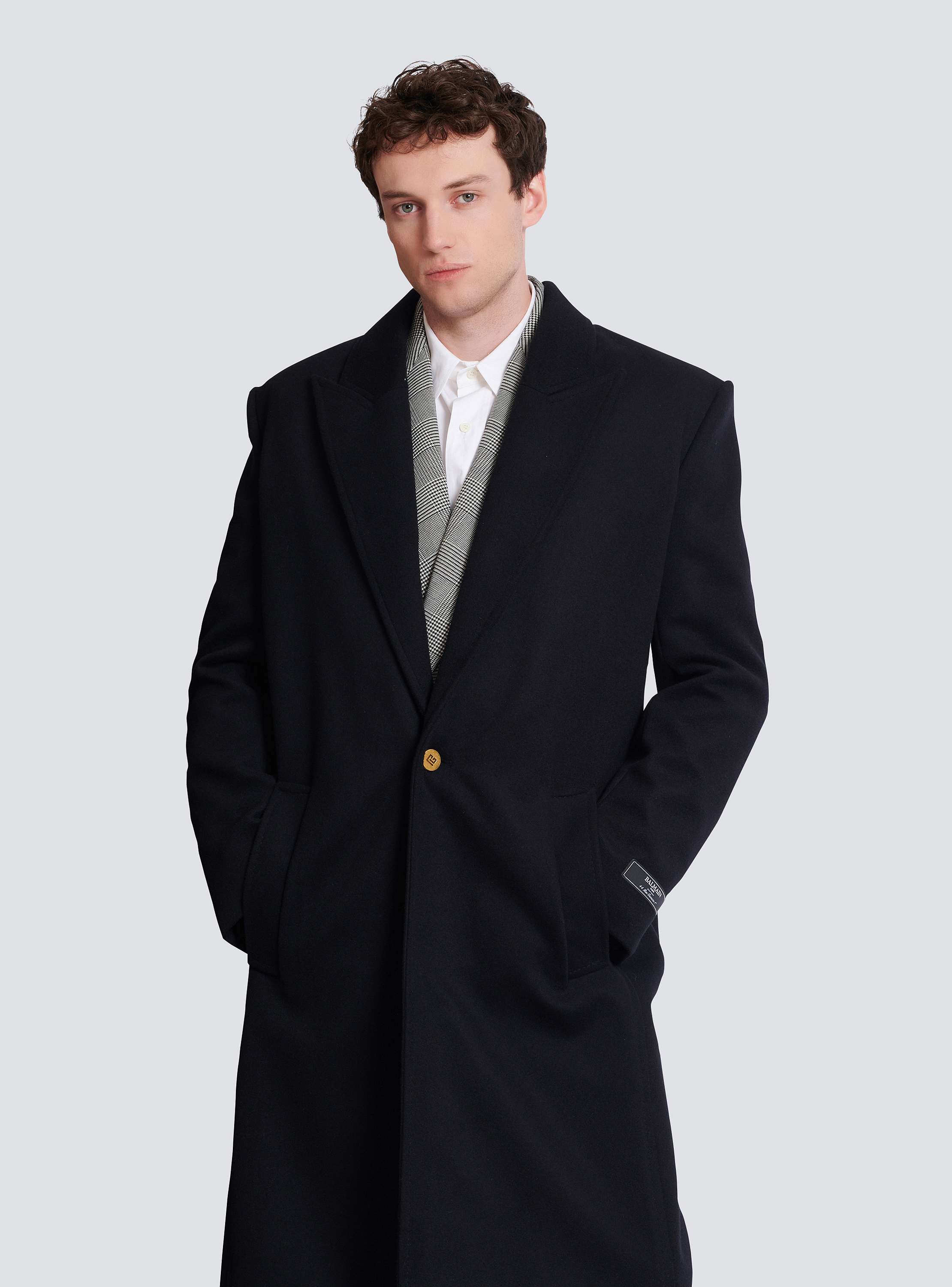 Oversized wool and cashmere coat