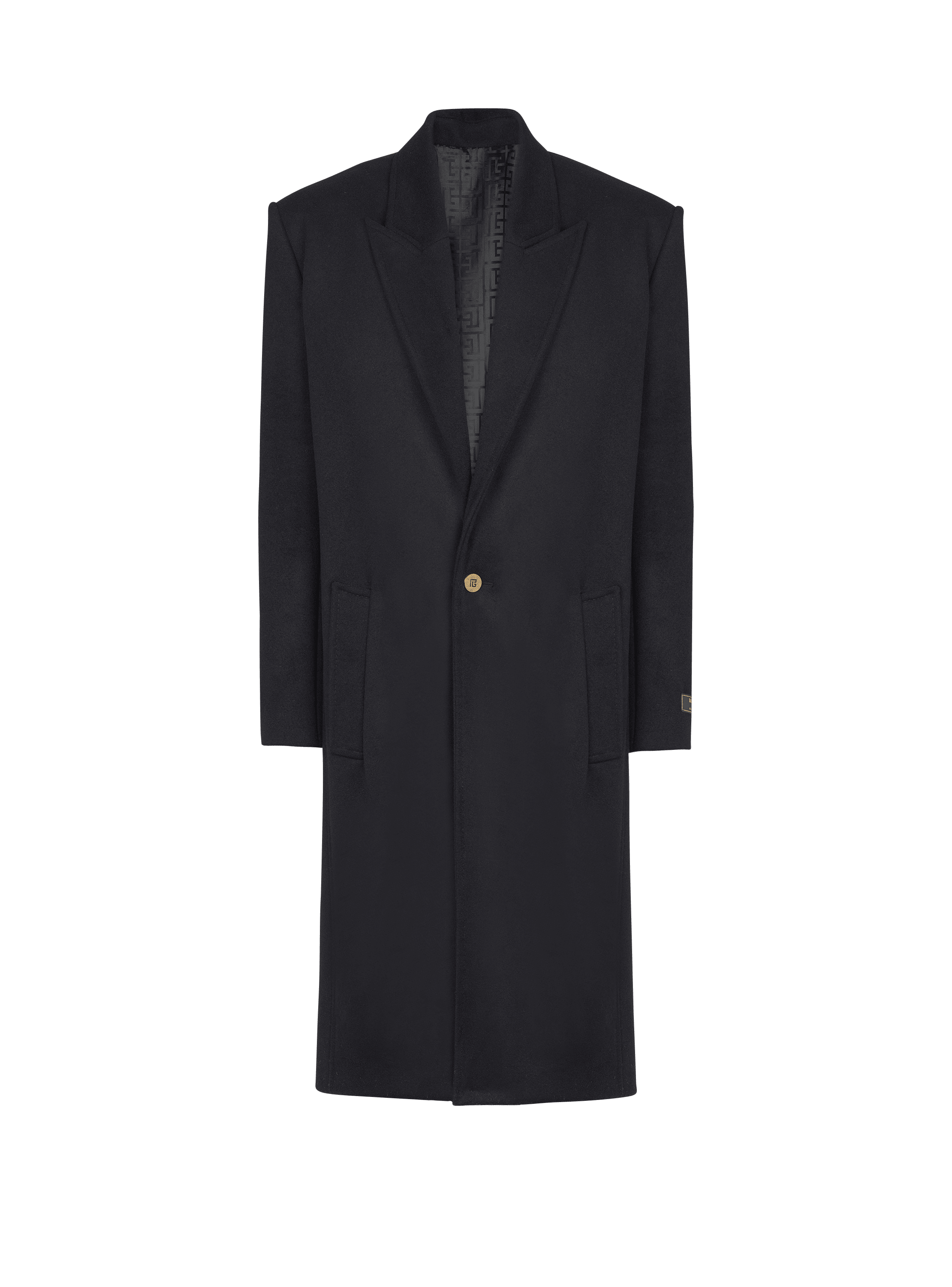 Oversized wool and cashmere coat