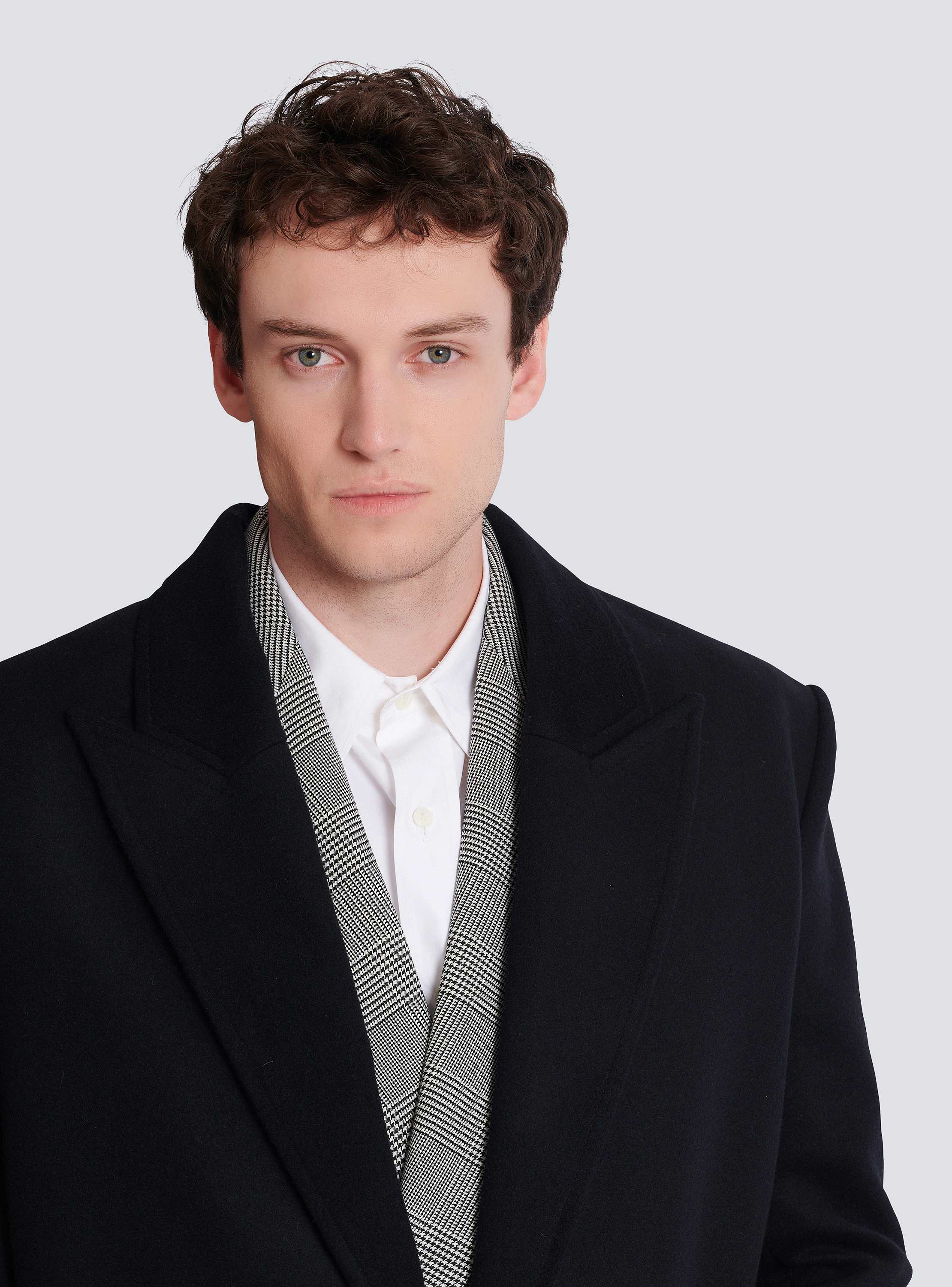 Oversized wool and cashmere coat