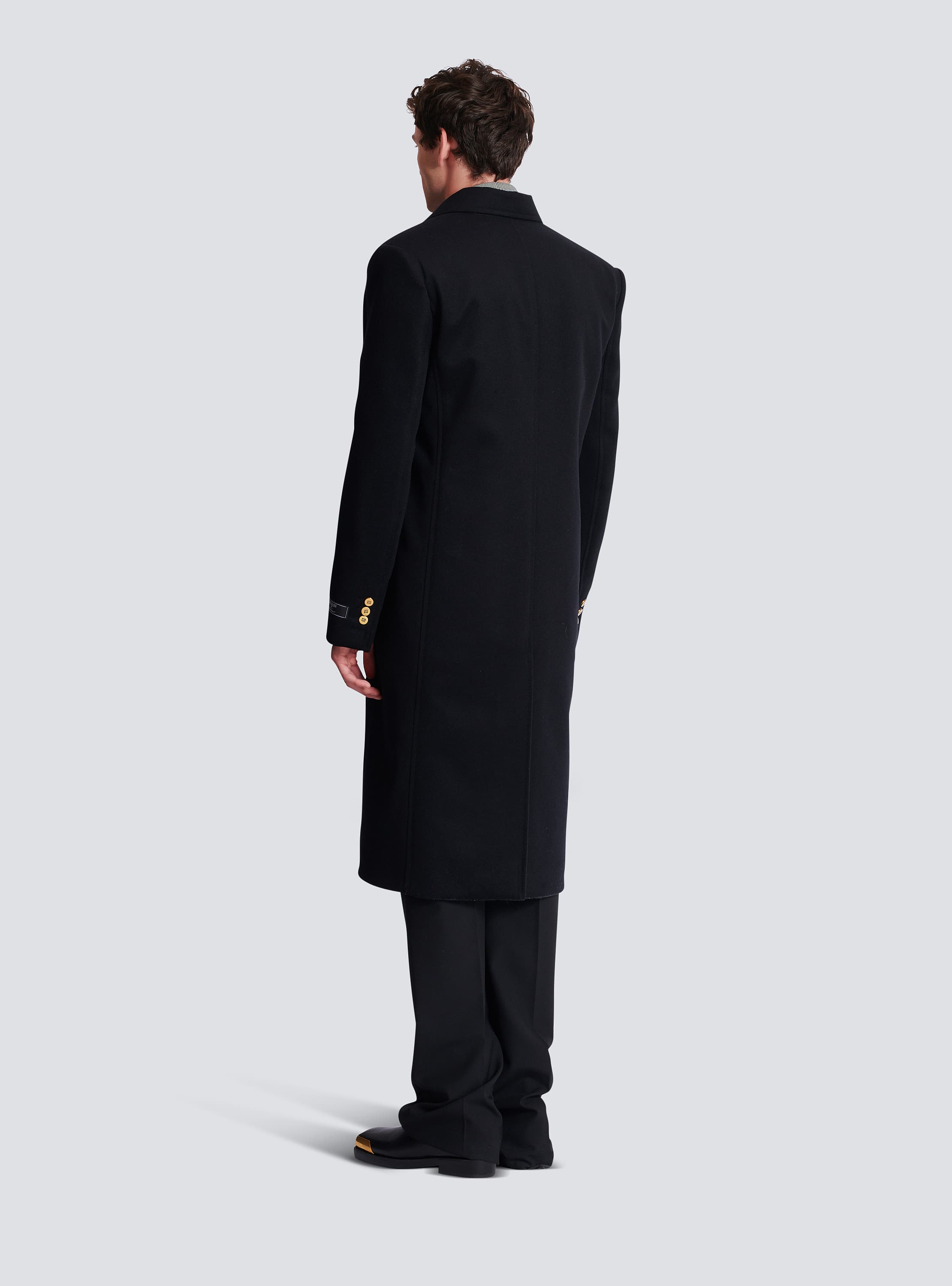 Oversized wool and cashmere coat