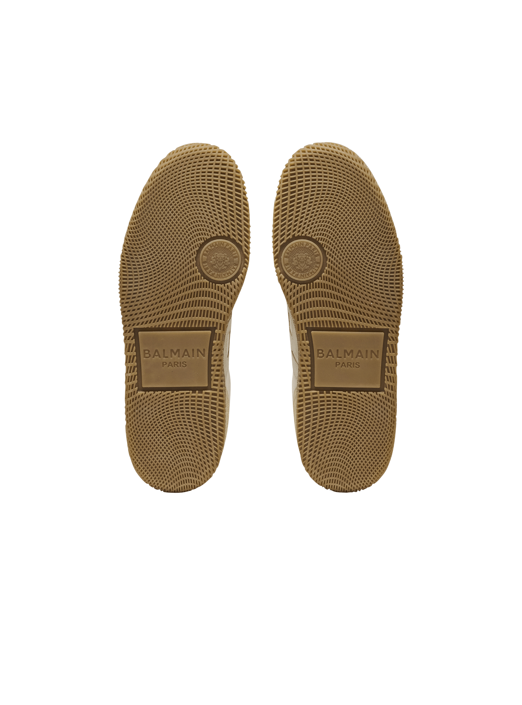 Balmain Swan trainers in suede, aged suede and canvas