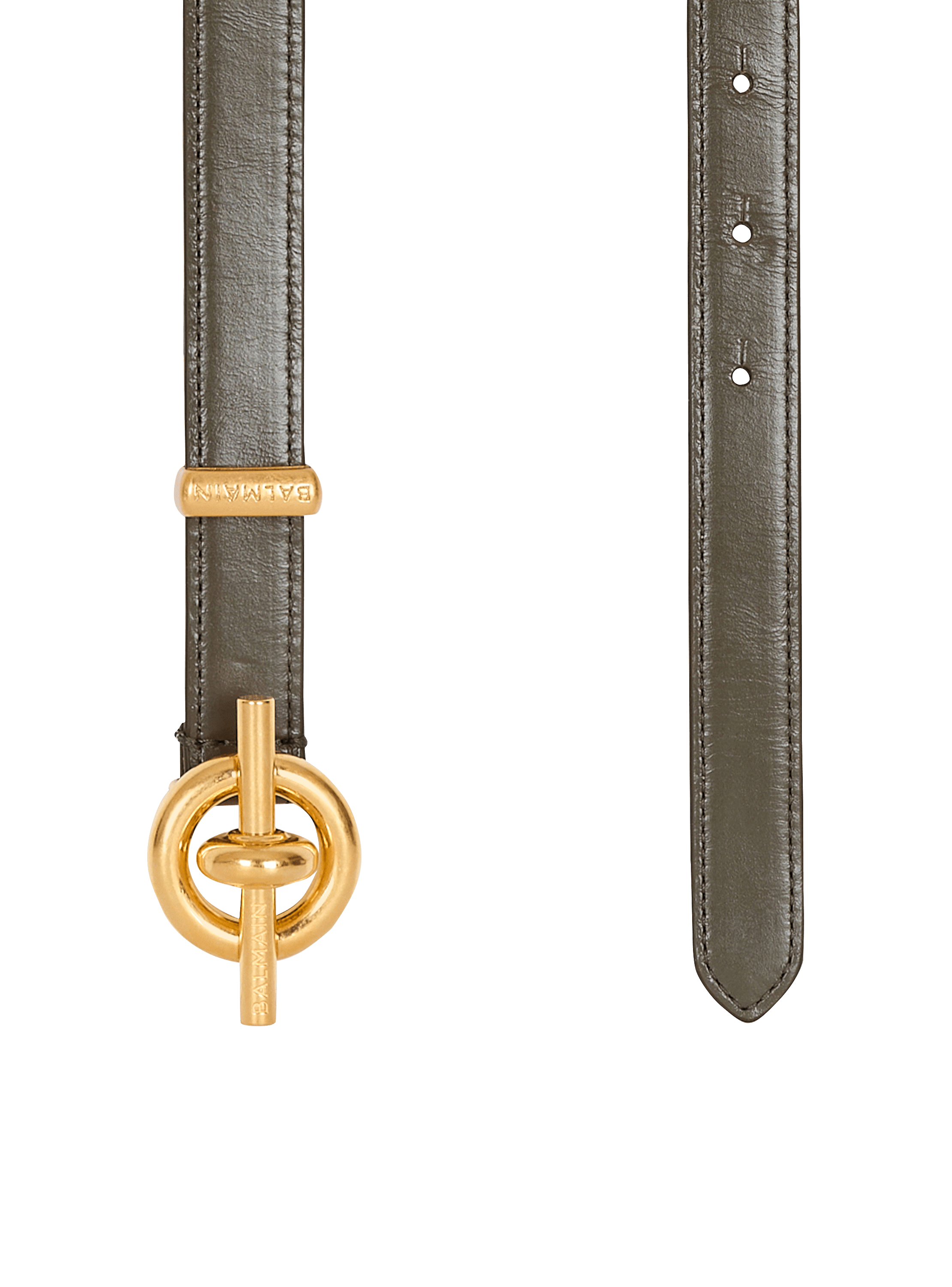 Smooth leather T-Bar belt