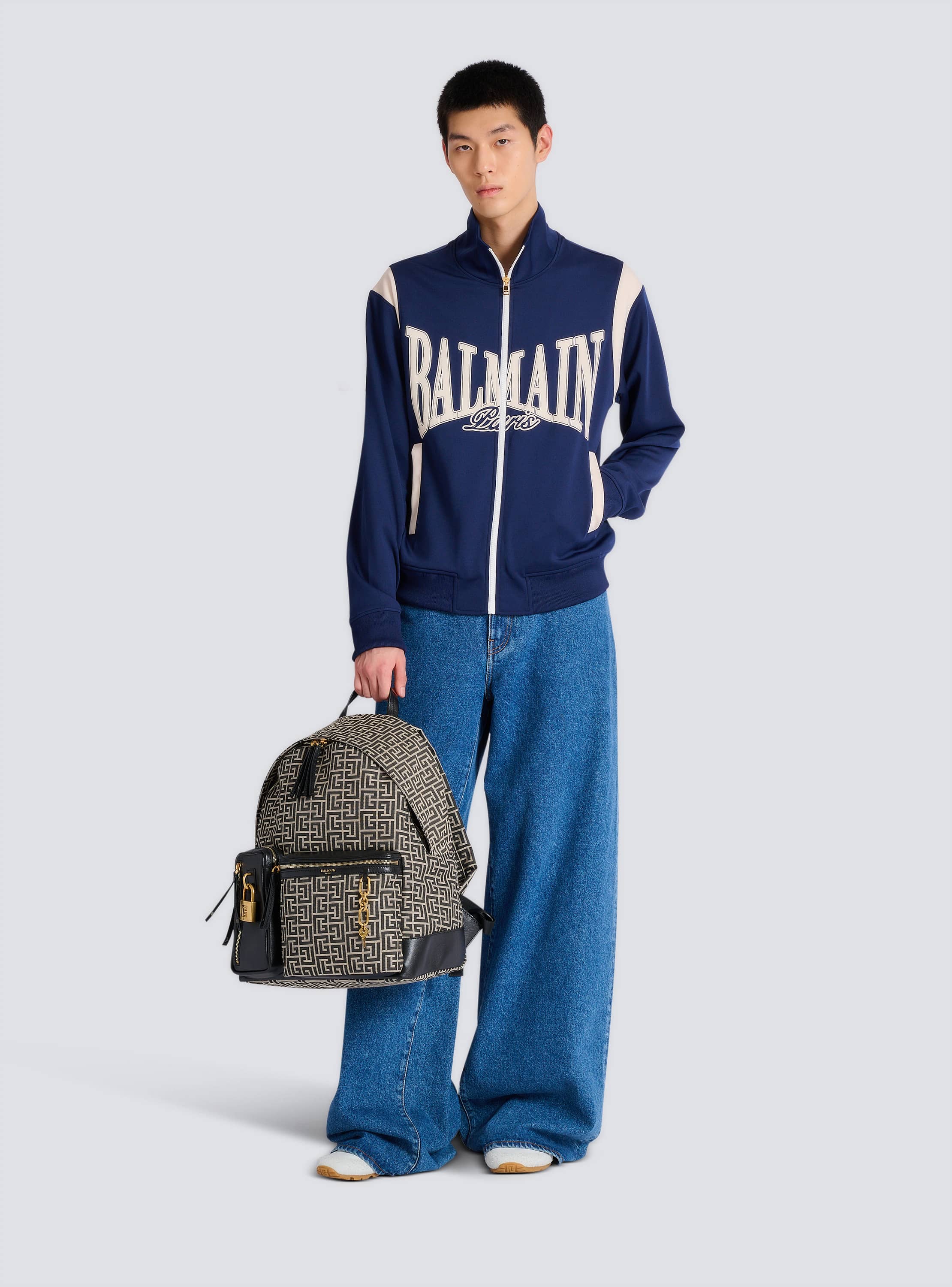 Pulse monogram jacquard backpack