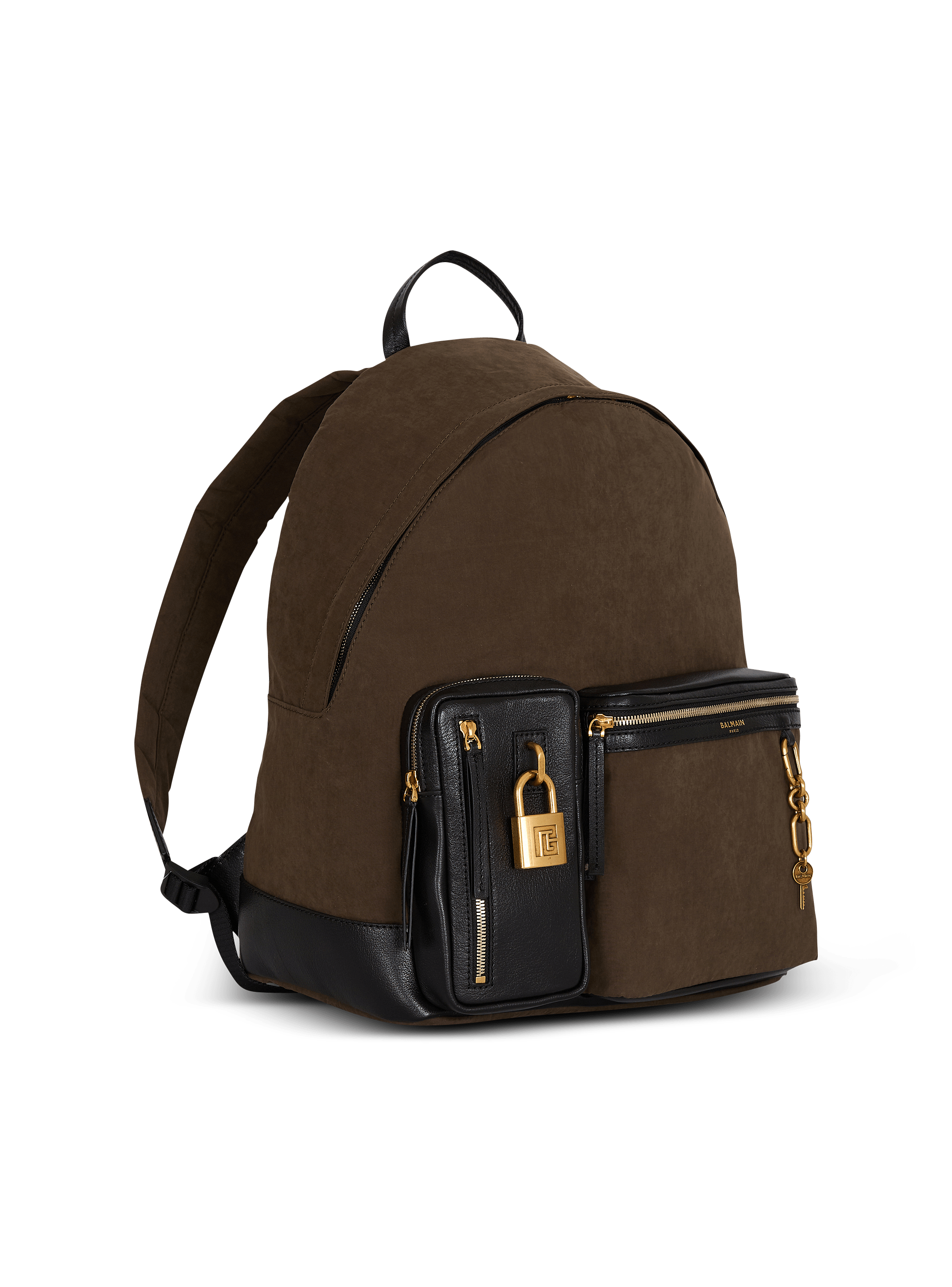 Pulse calfskin and nylon backpack