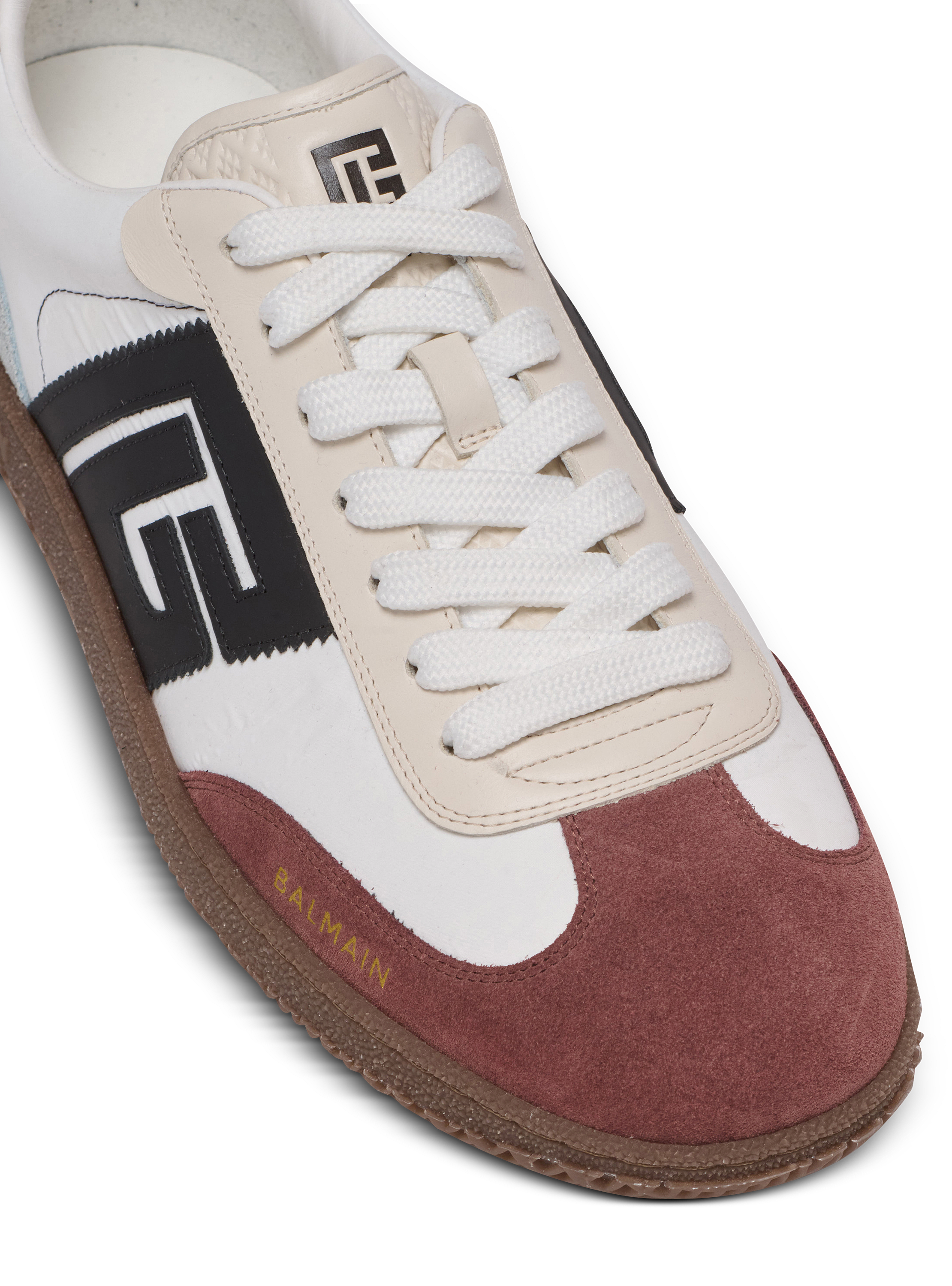 Balmain Swan suede and nylon trainers