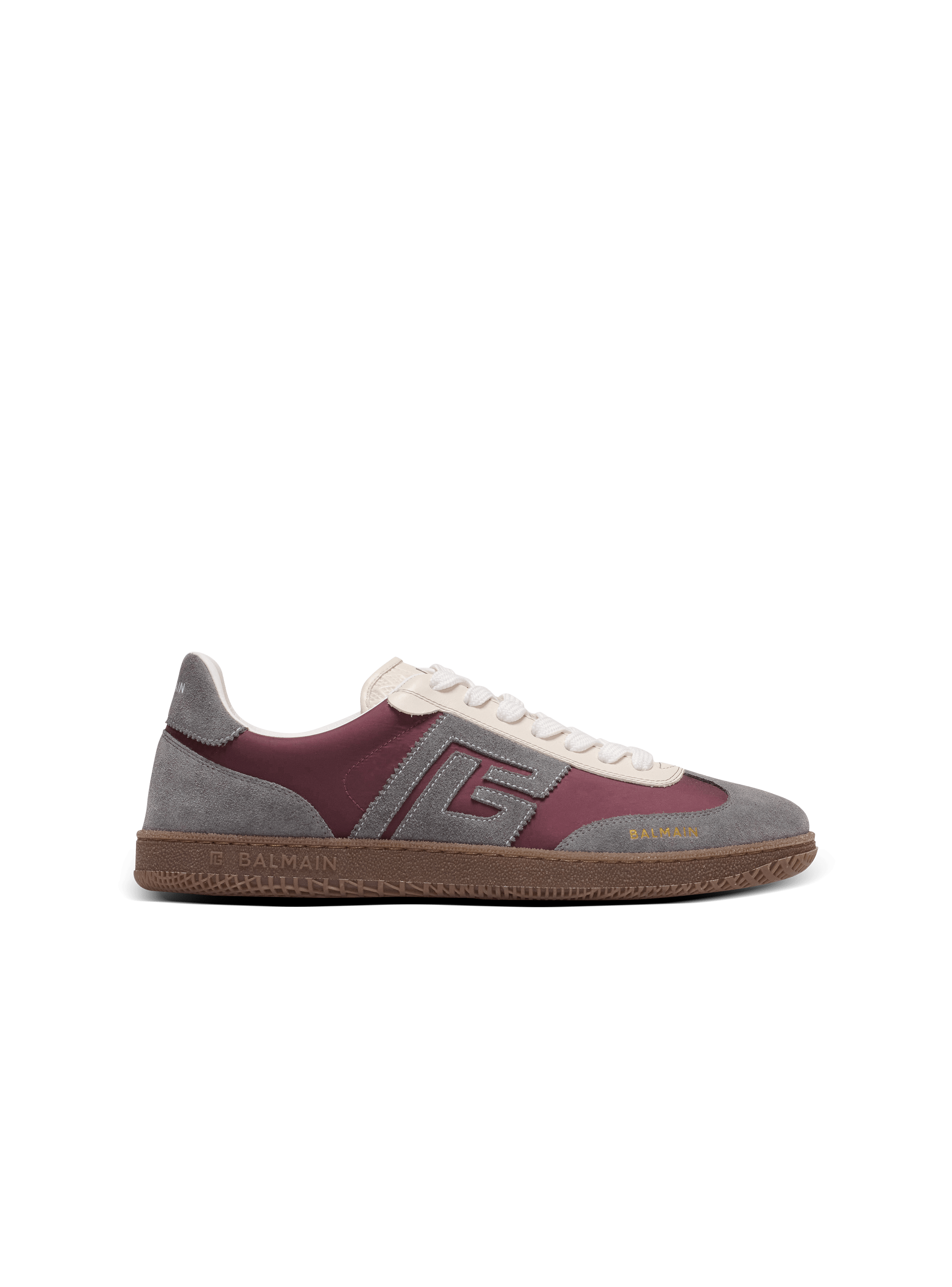 Balmain Swan suede and nylon trainers