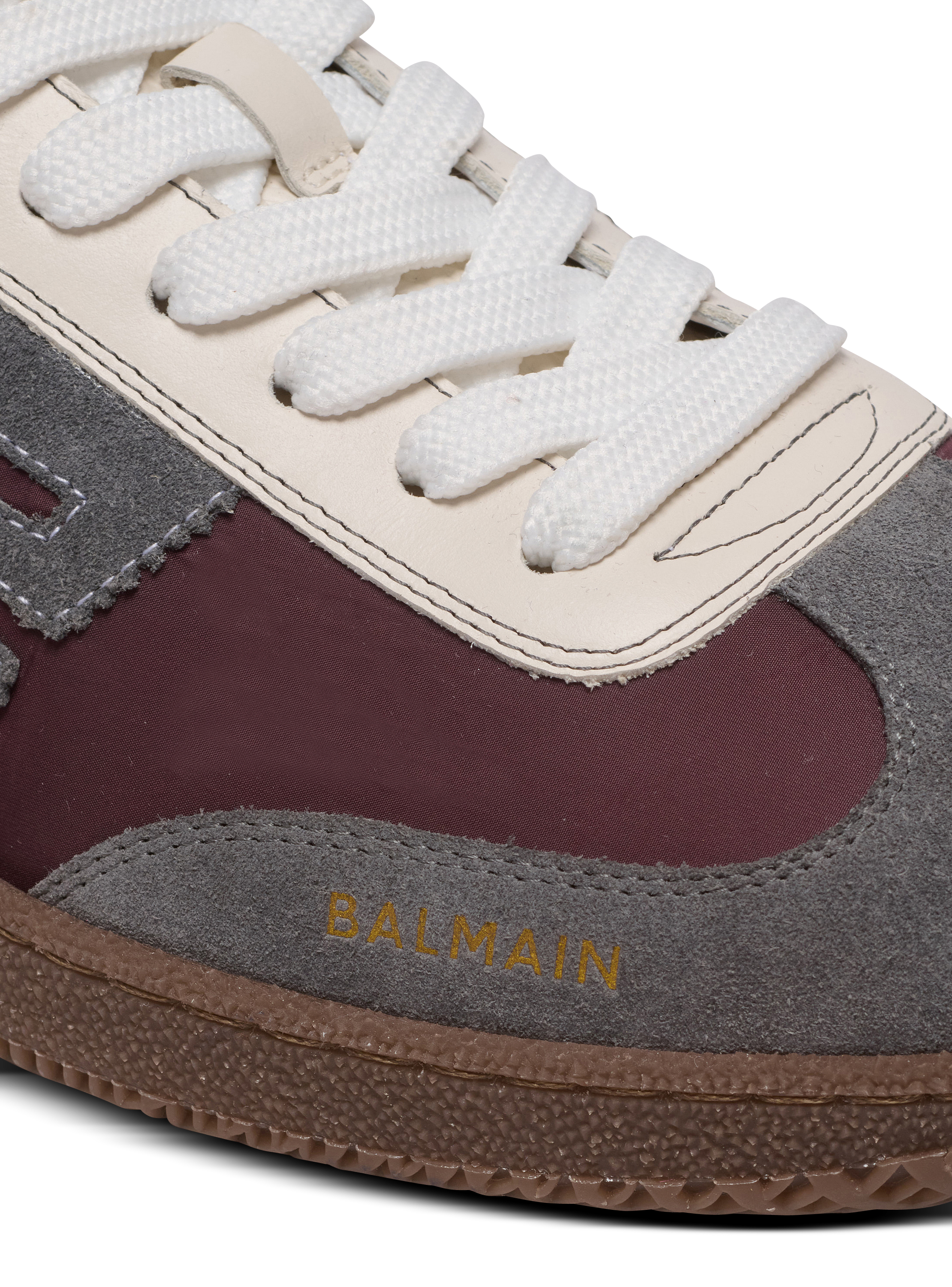 Balmain Swan suede and nylon trainers