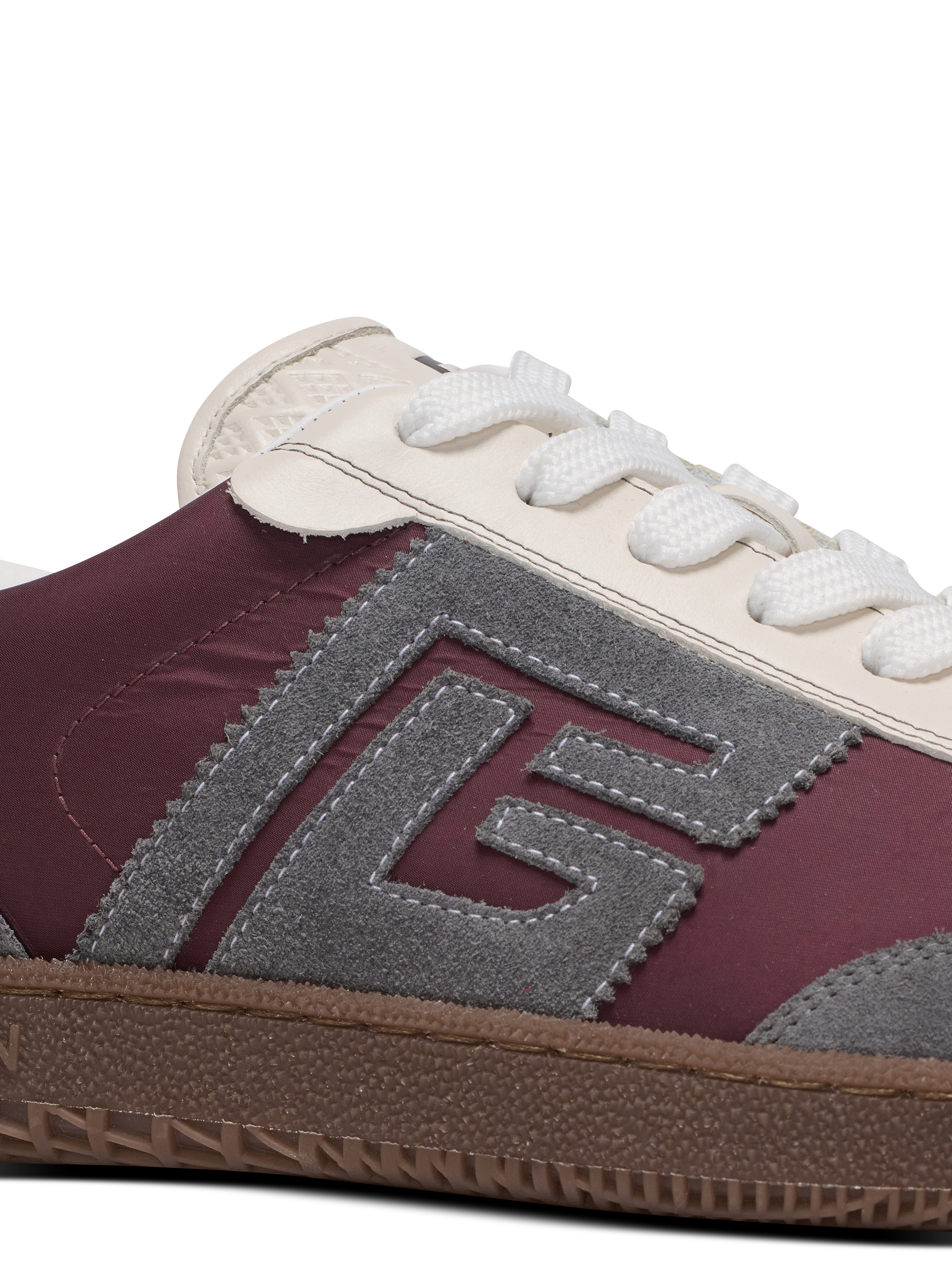 Balmain Swan suede and nylon trainers