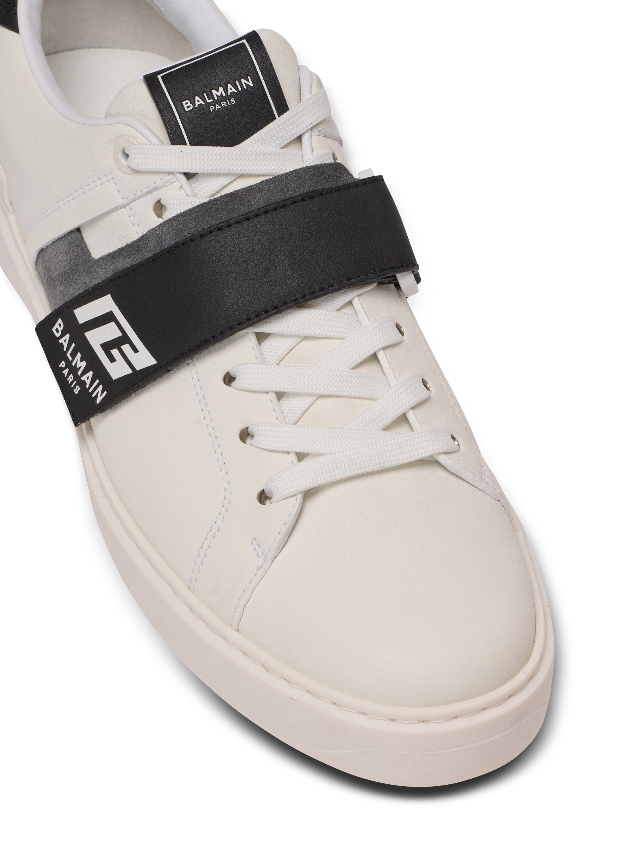 Calfskin B-Court trainers with PB tongue