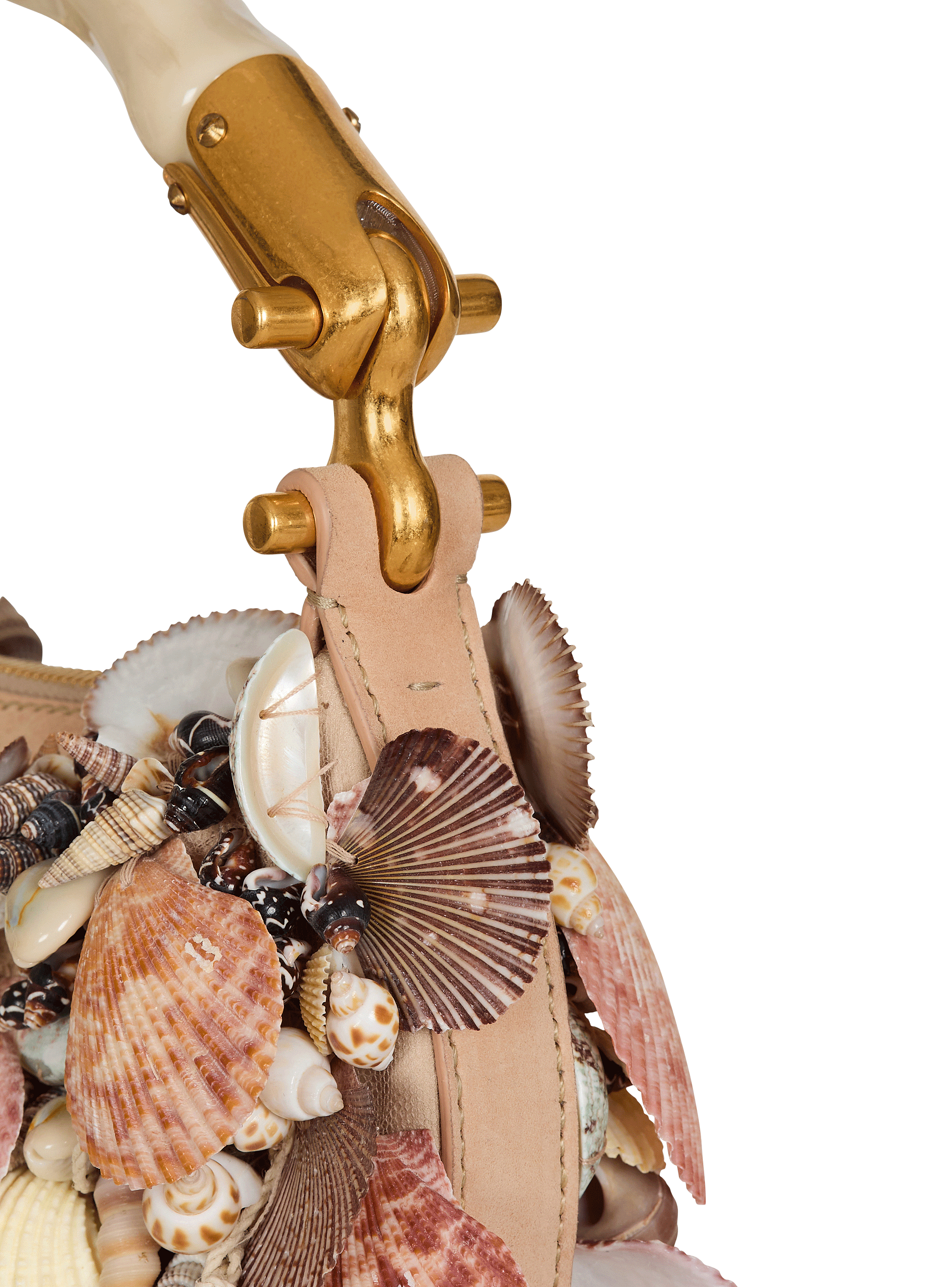 Ebene Mini bag with embroidered shells