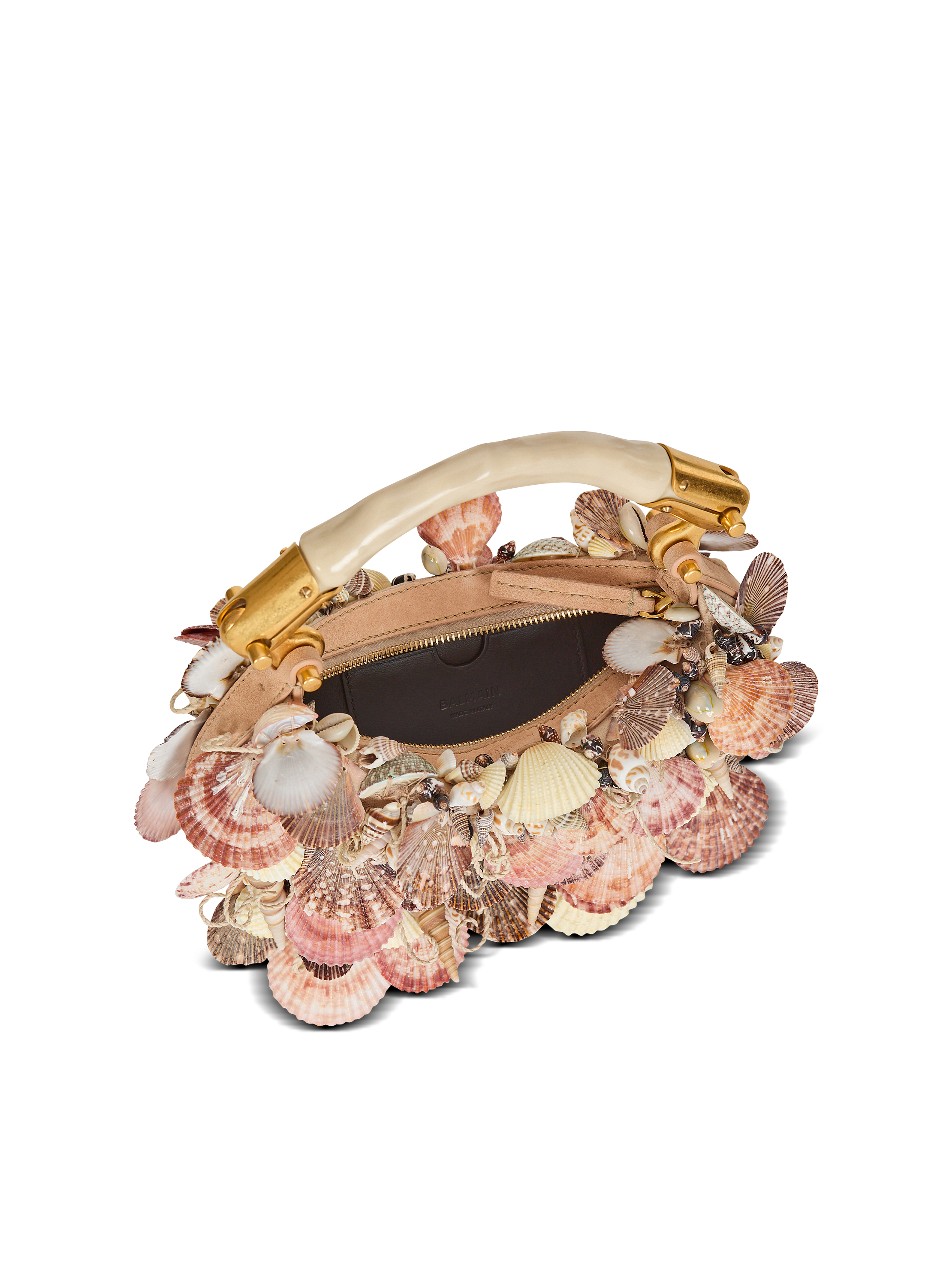 Ebene Mini bag with embroidered shells