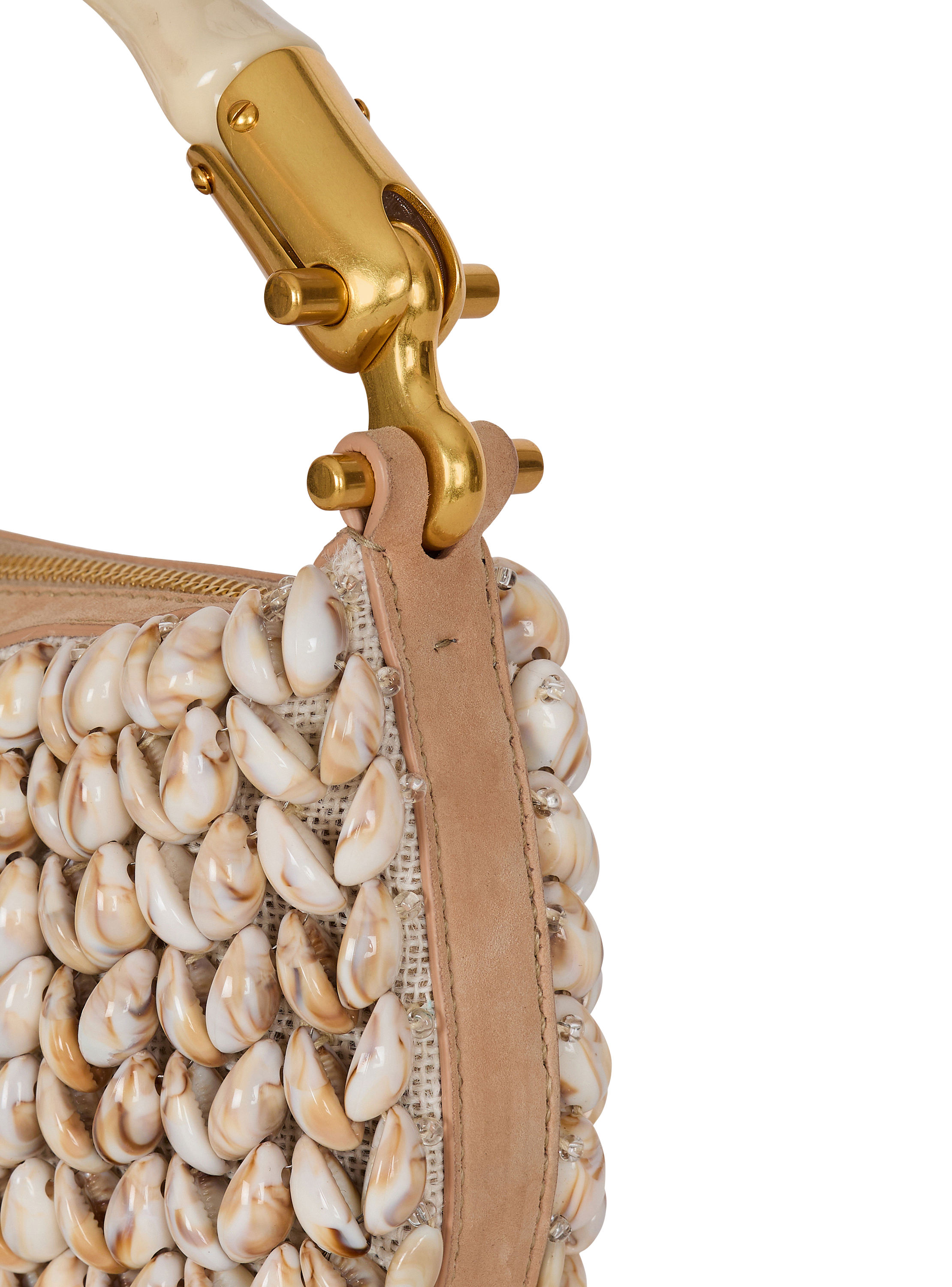 Ebene Mini bag in suede and shells