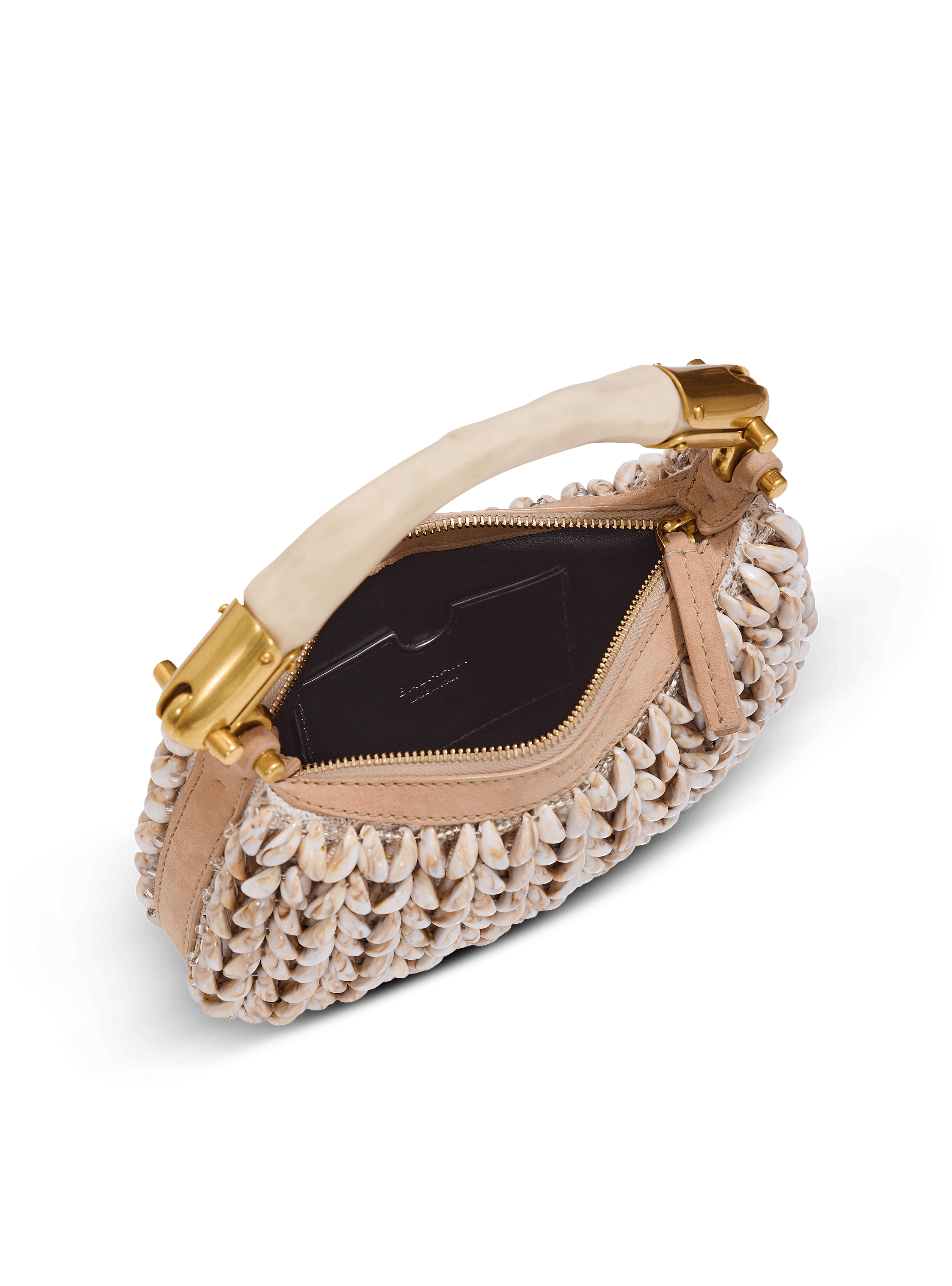 Ebene Mini bag in suede and shells