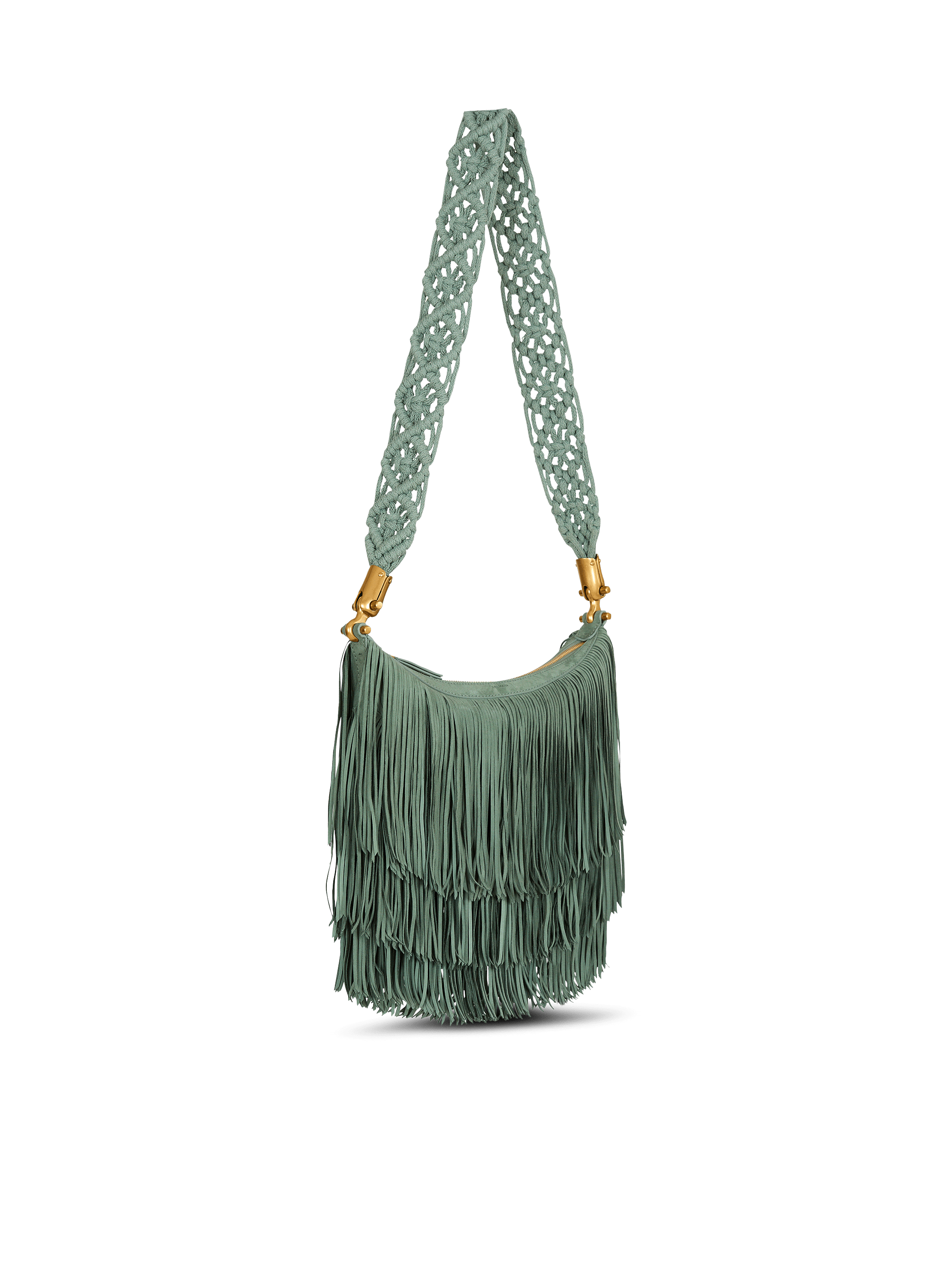 &Eacute;b&egrave;ne Hobo fringed suede bag