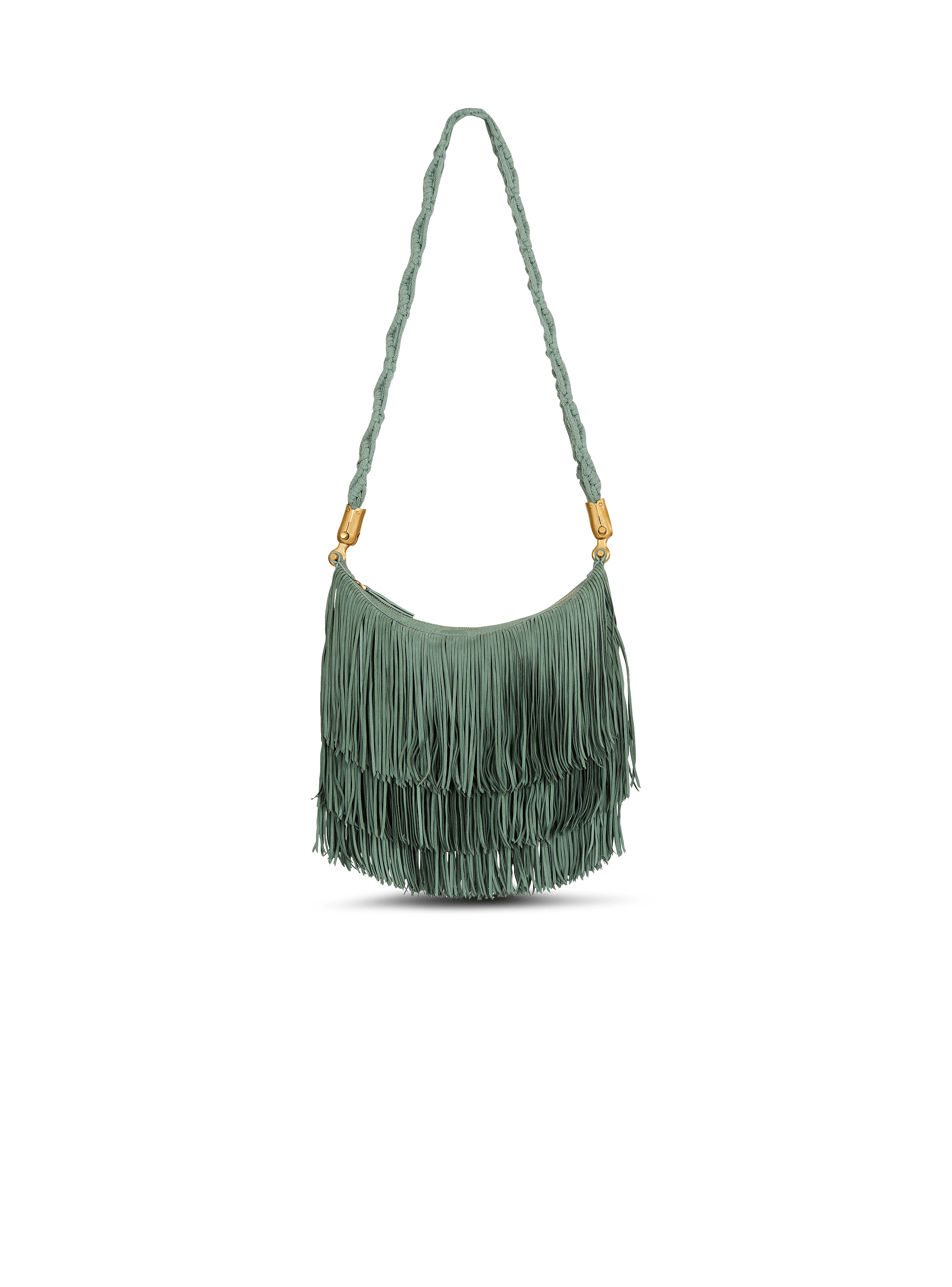 &Eacute;b&egrave;ne Hobo fringed suede bag
