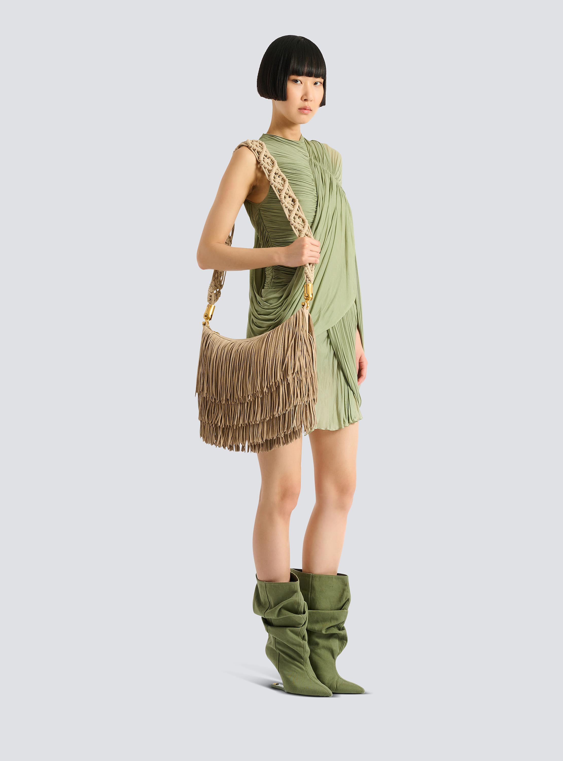 Ebene Hobo fringed suede bag