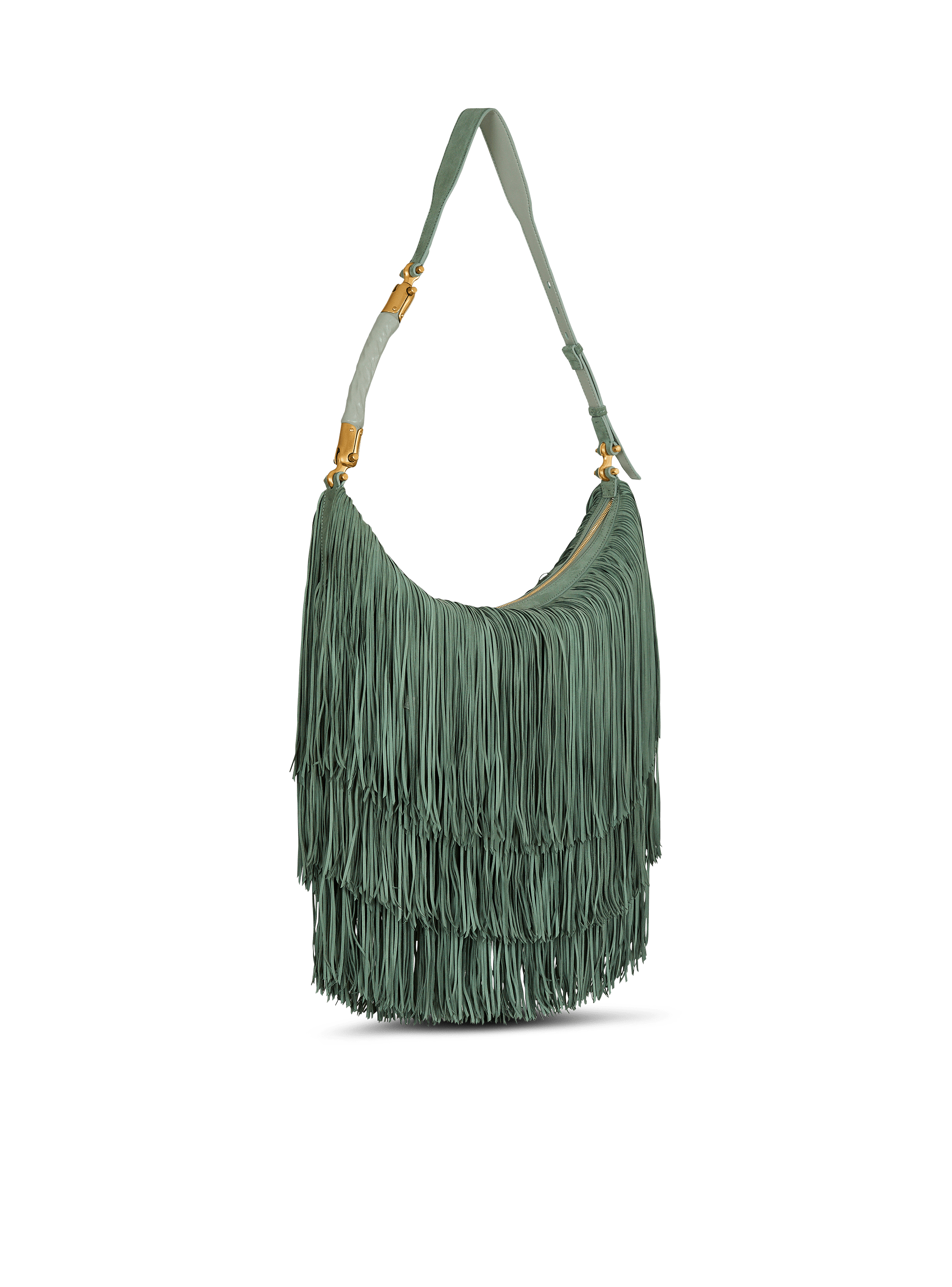 &Eacute;b&egrave;ne Hobo Large fringed suede bag