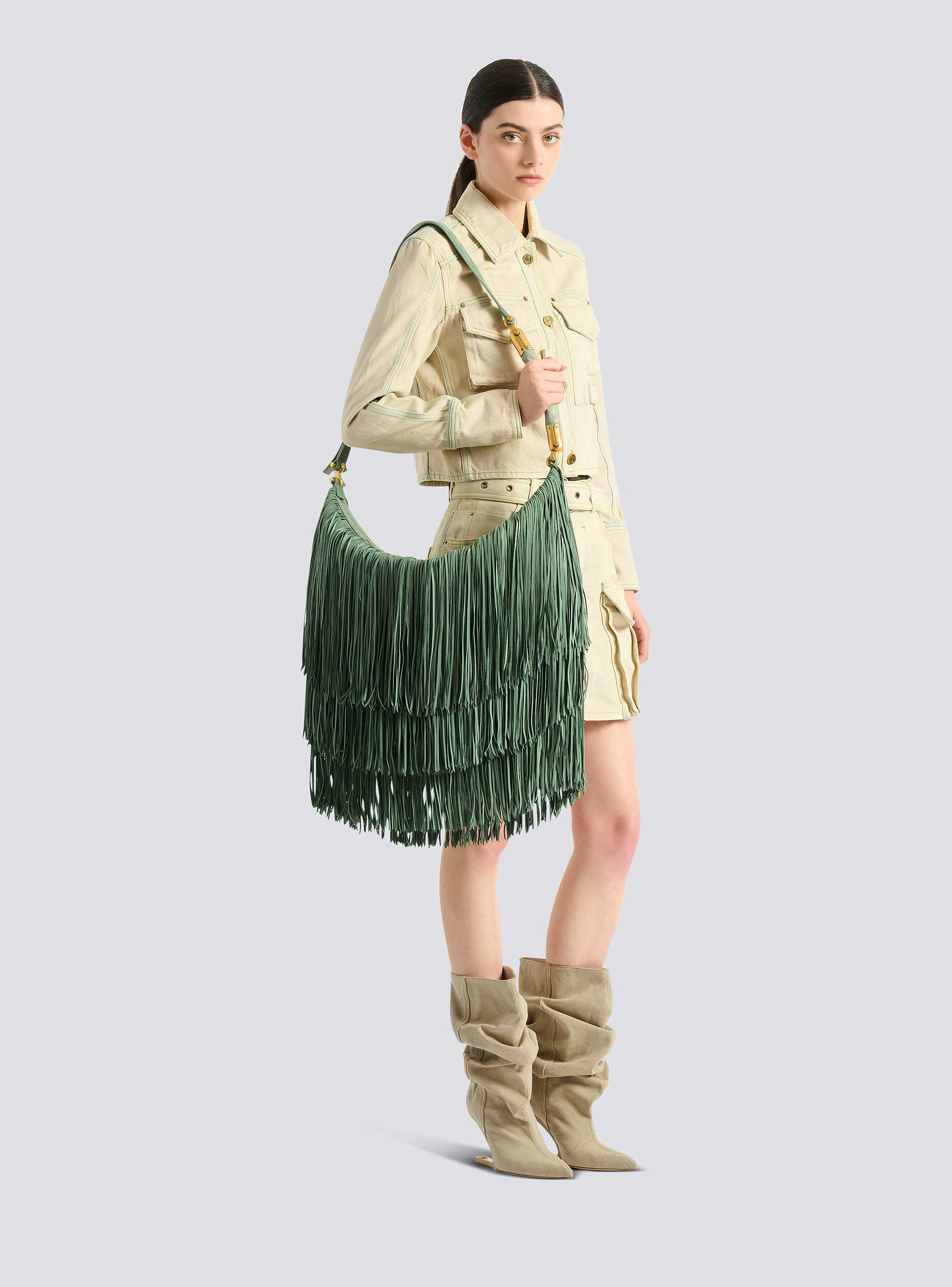 &Eacute;b&egrave;ne Hobo Large fringed suede bag