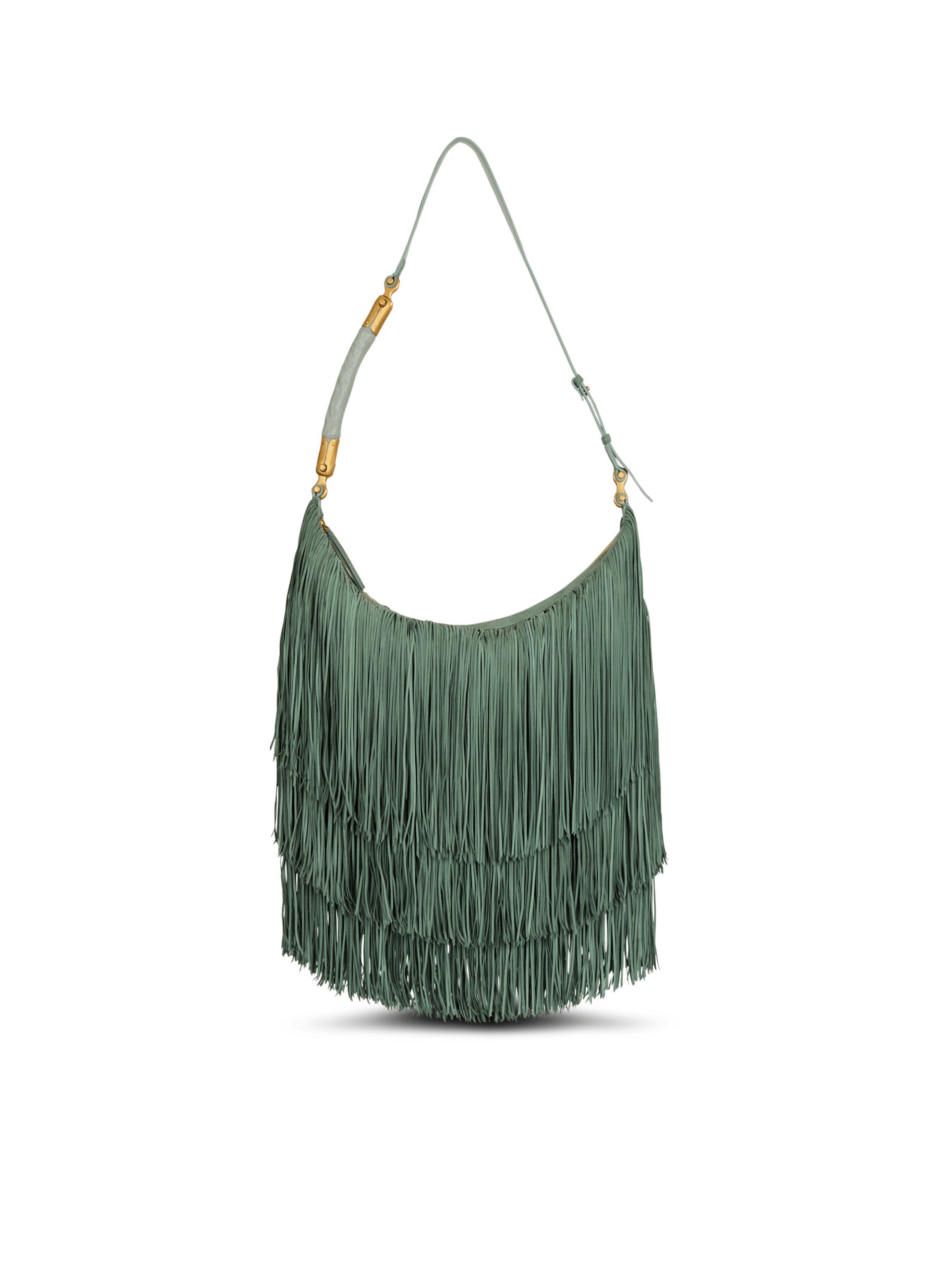 &Eacute;b&egrave;ne Hobo Large fringed suede bag