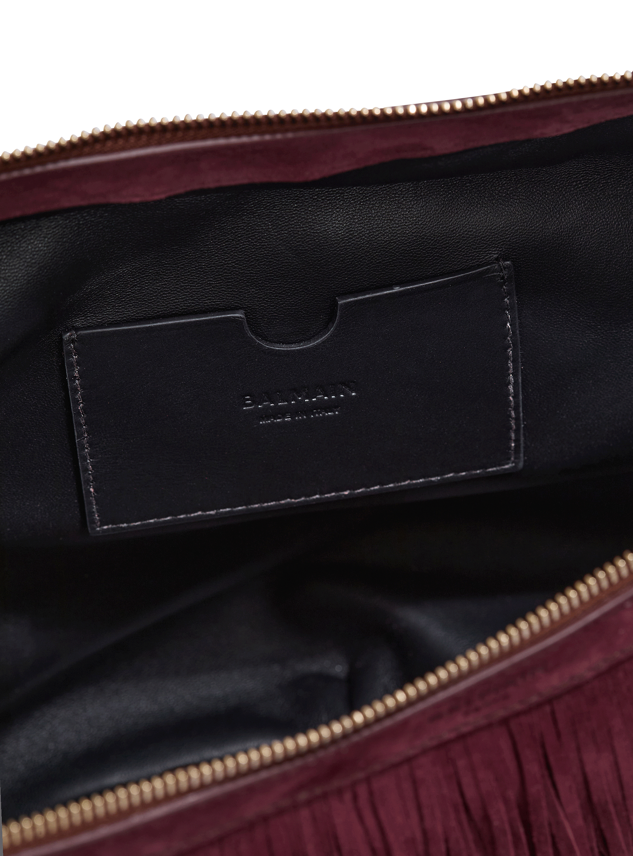 Sac Ebene Hobo Large en cuir su&eacute;d&eacute; &agrave; franges