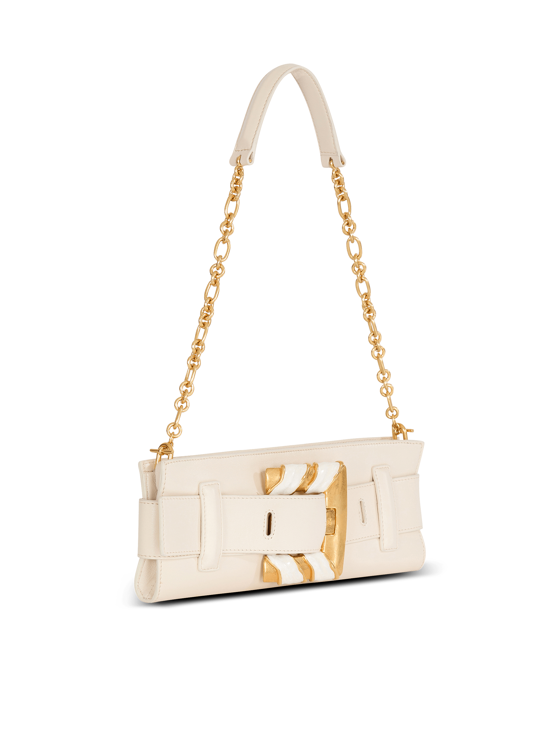 Anthem lambskin and enamel clutch