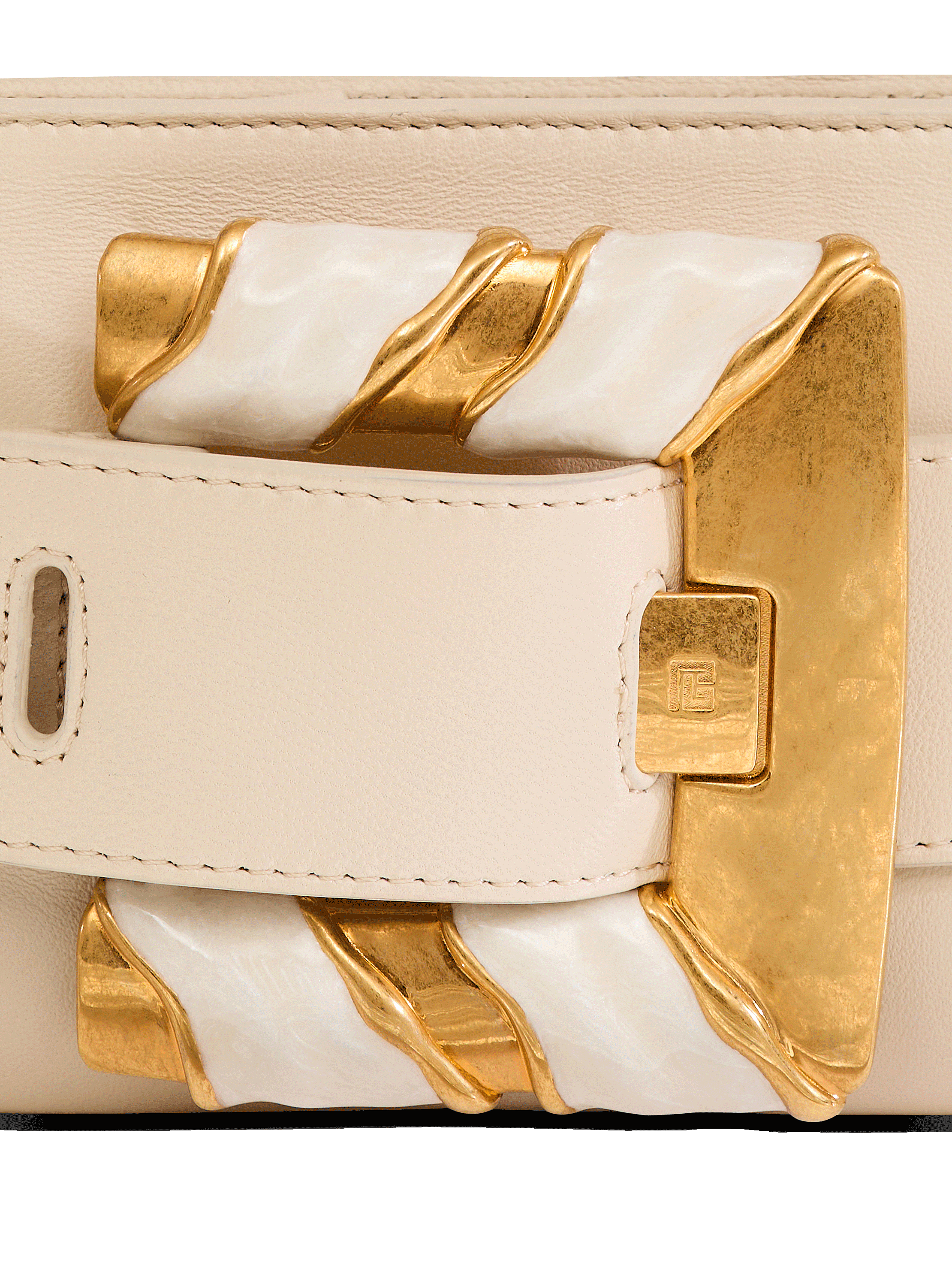 Anthem lambskin and enamel clutch