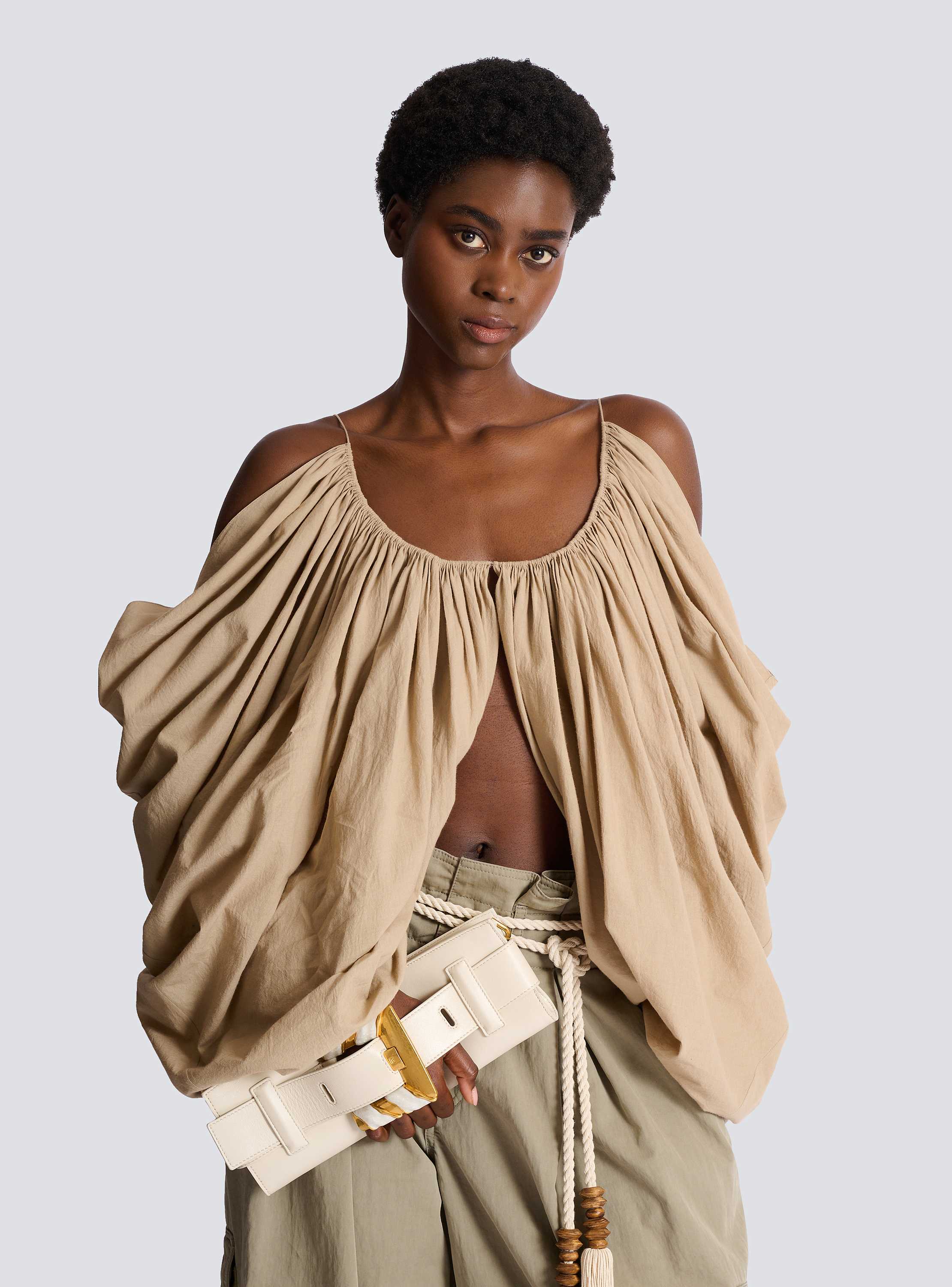 Anthem lambskin and enamel clutch