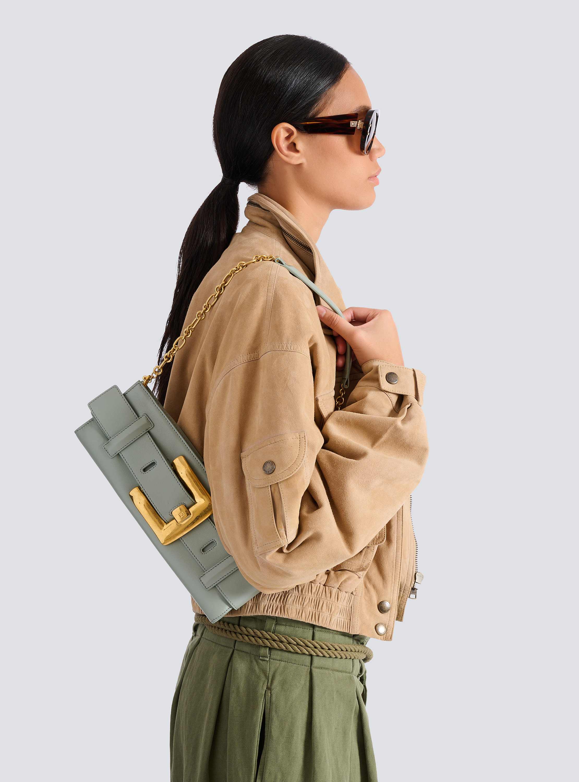 Pochette Anthem en cuir de veau