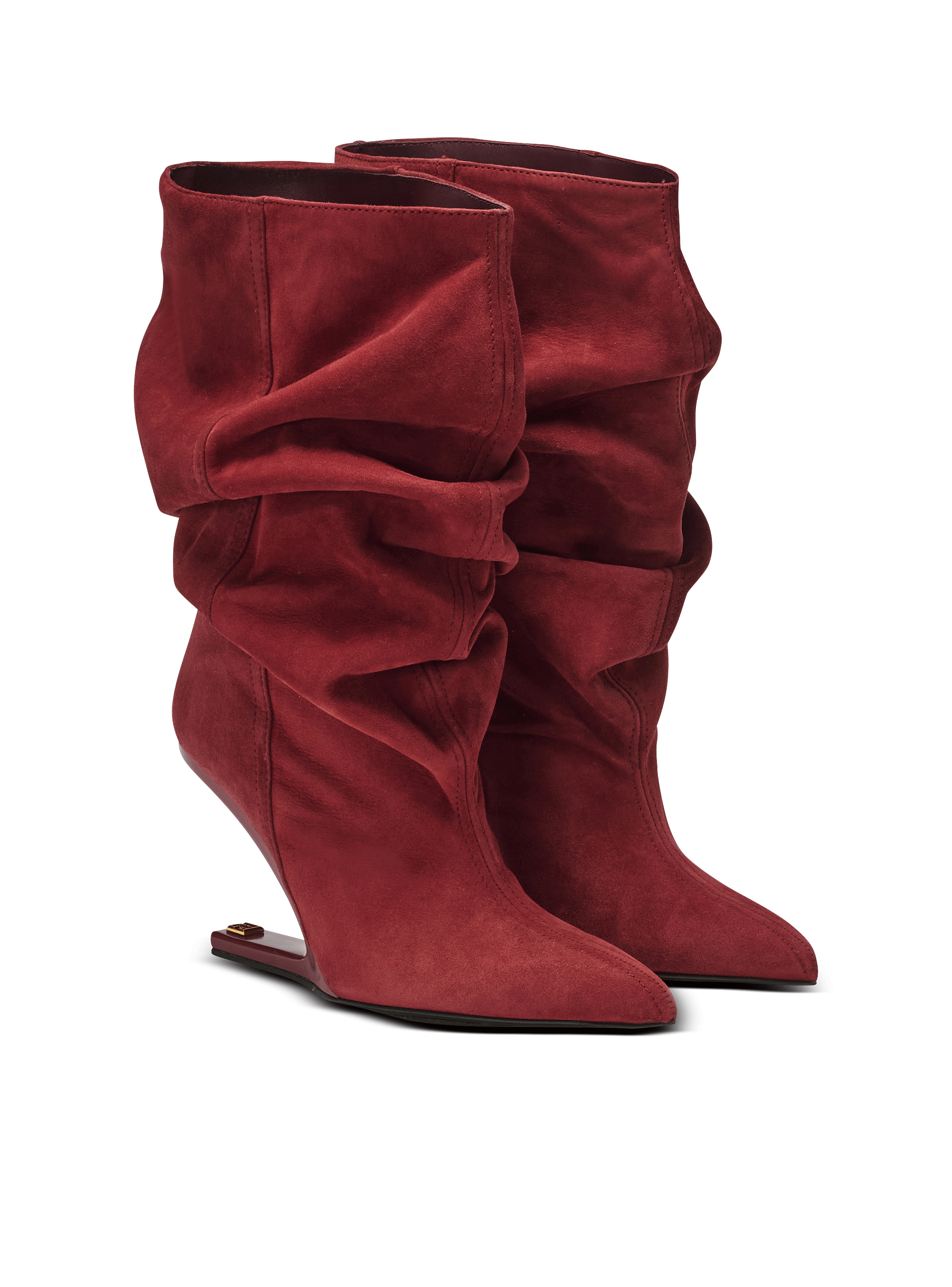 No Wedge-Stiefeletten aus Wildleder