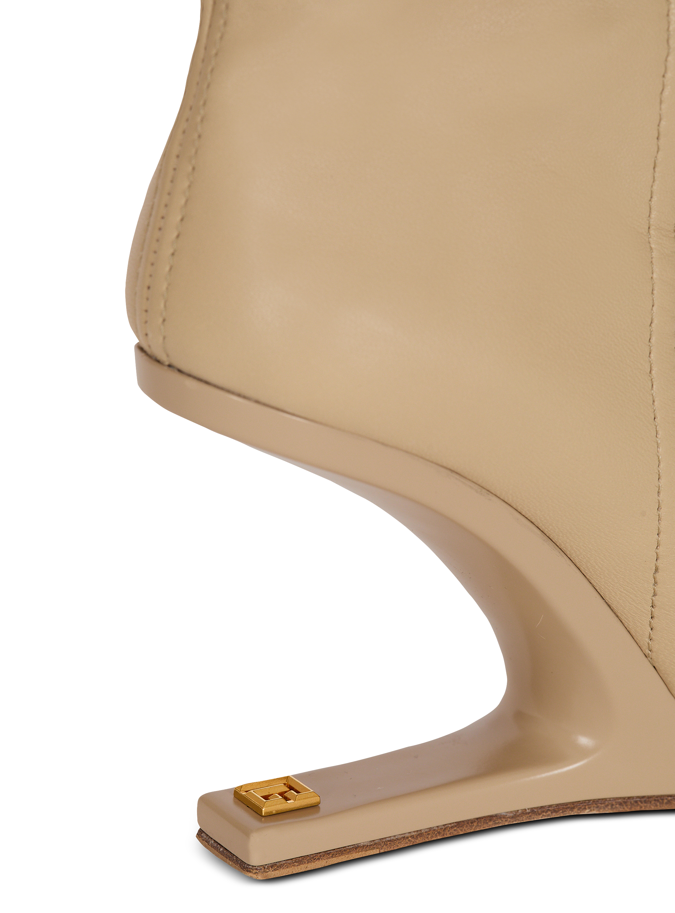 No Wedge-Stiefeletten aus Glattleder