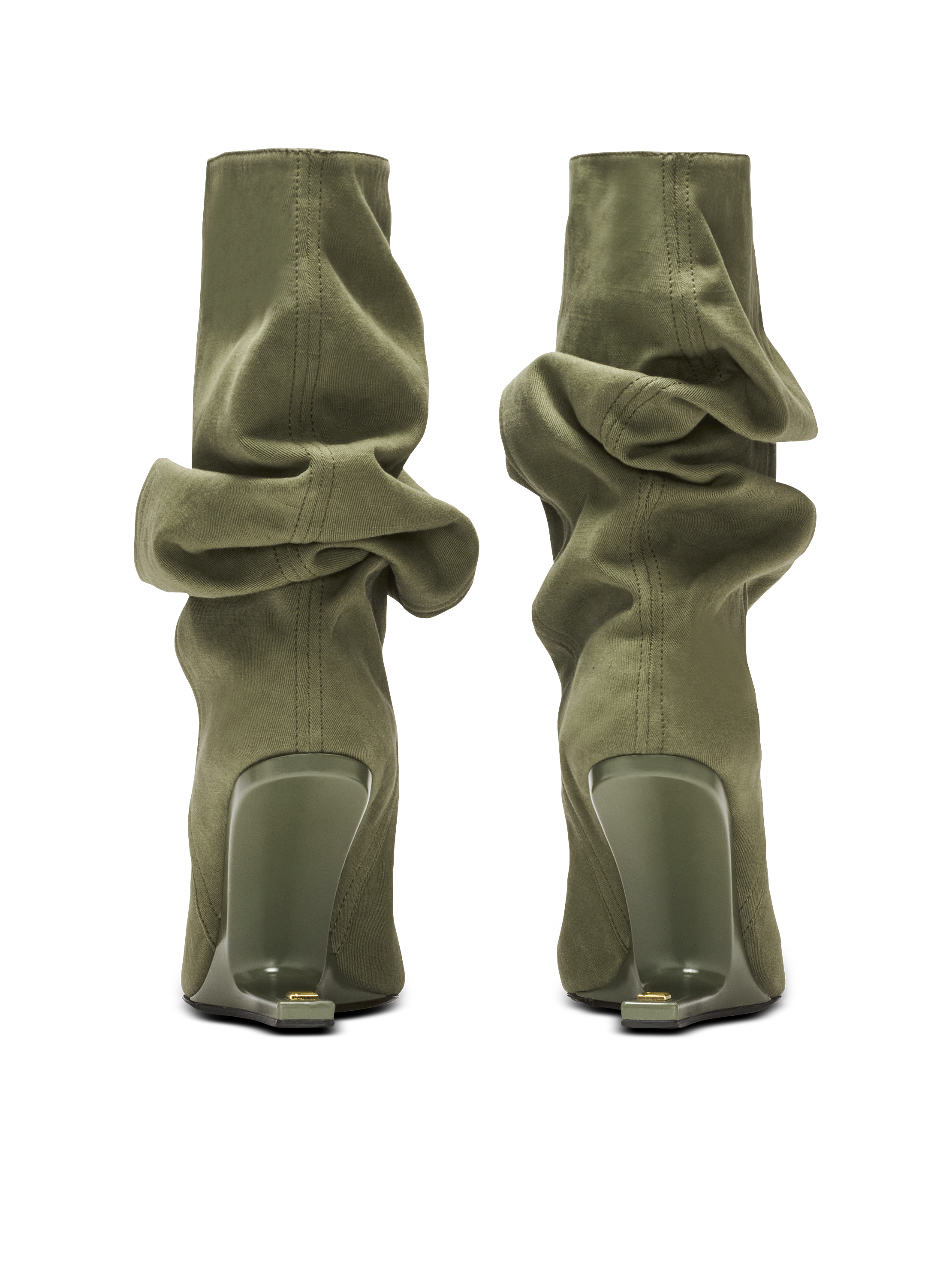 Bottines No Wedge en coton et lin