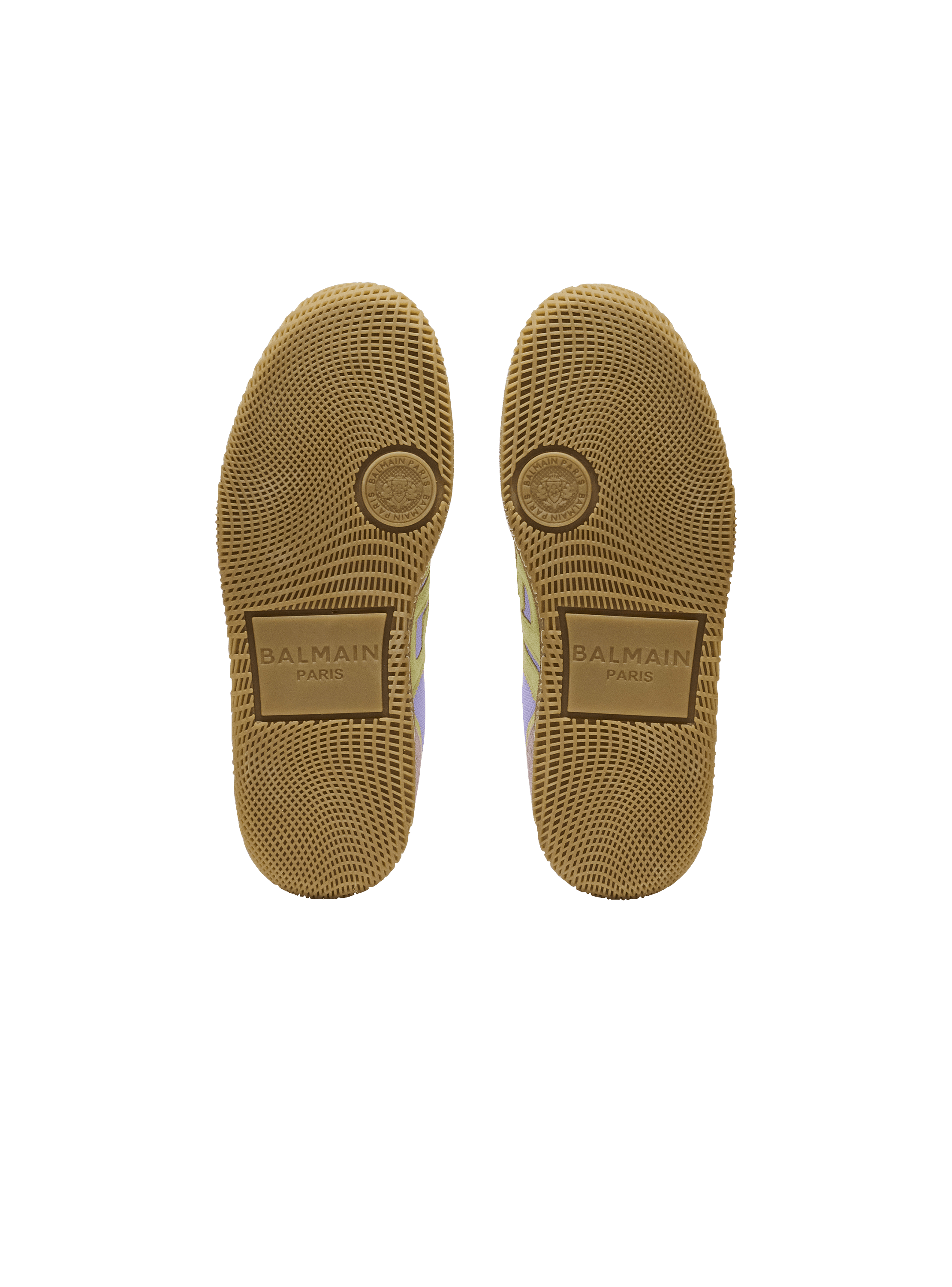 Balmain Swan suede and mesh trainers