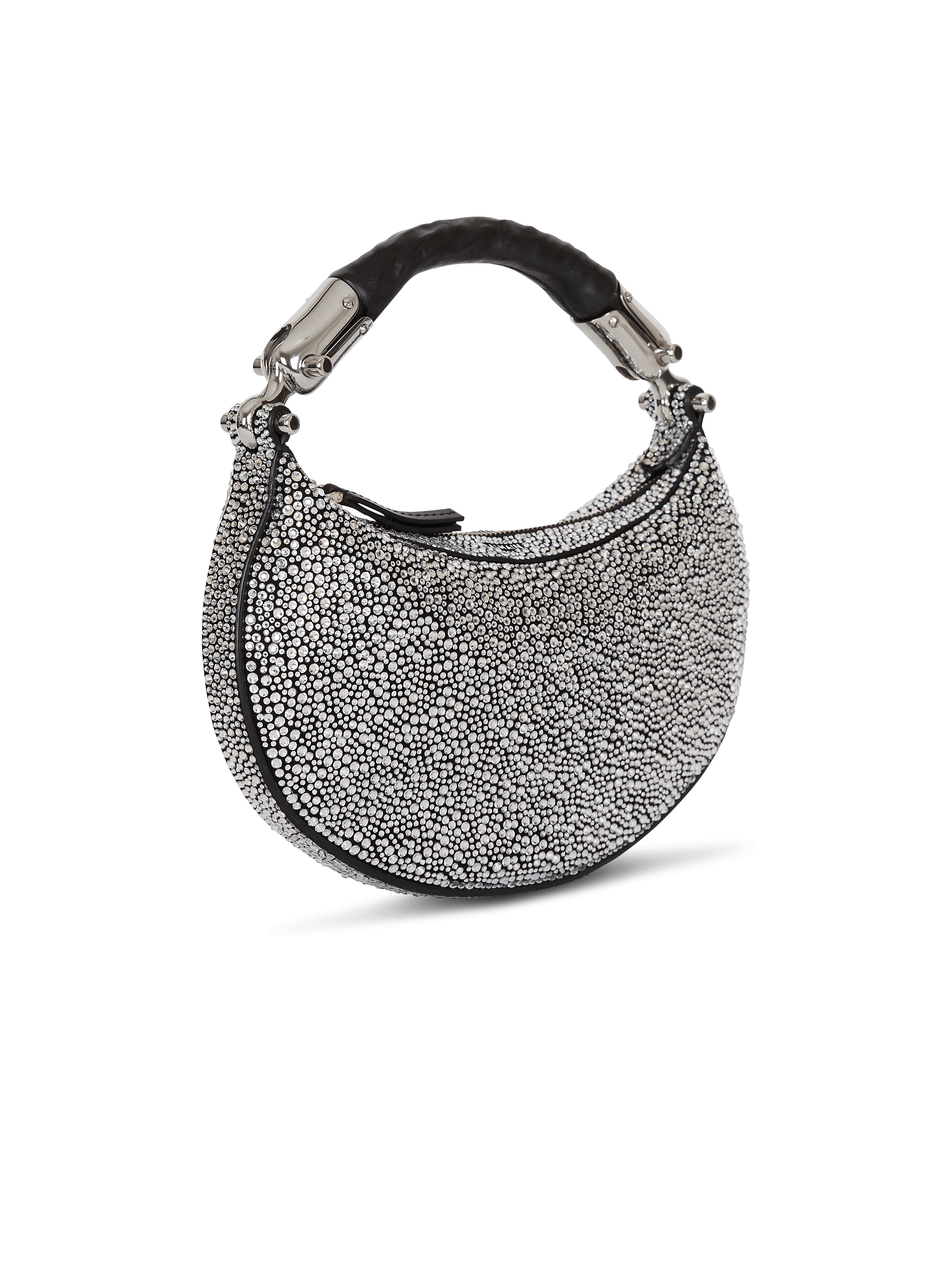 Ebene Mini bag in suede and crystals