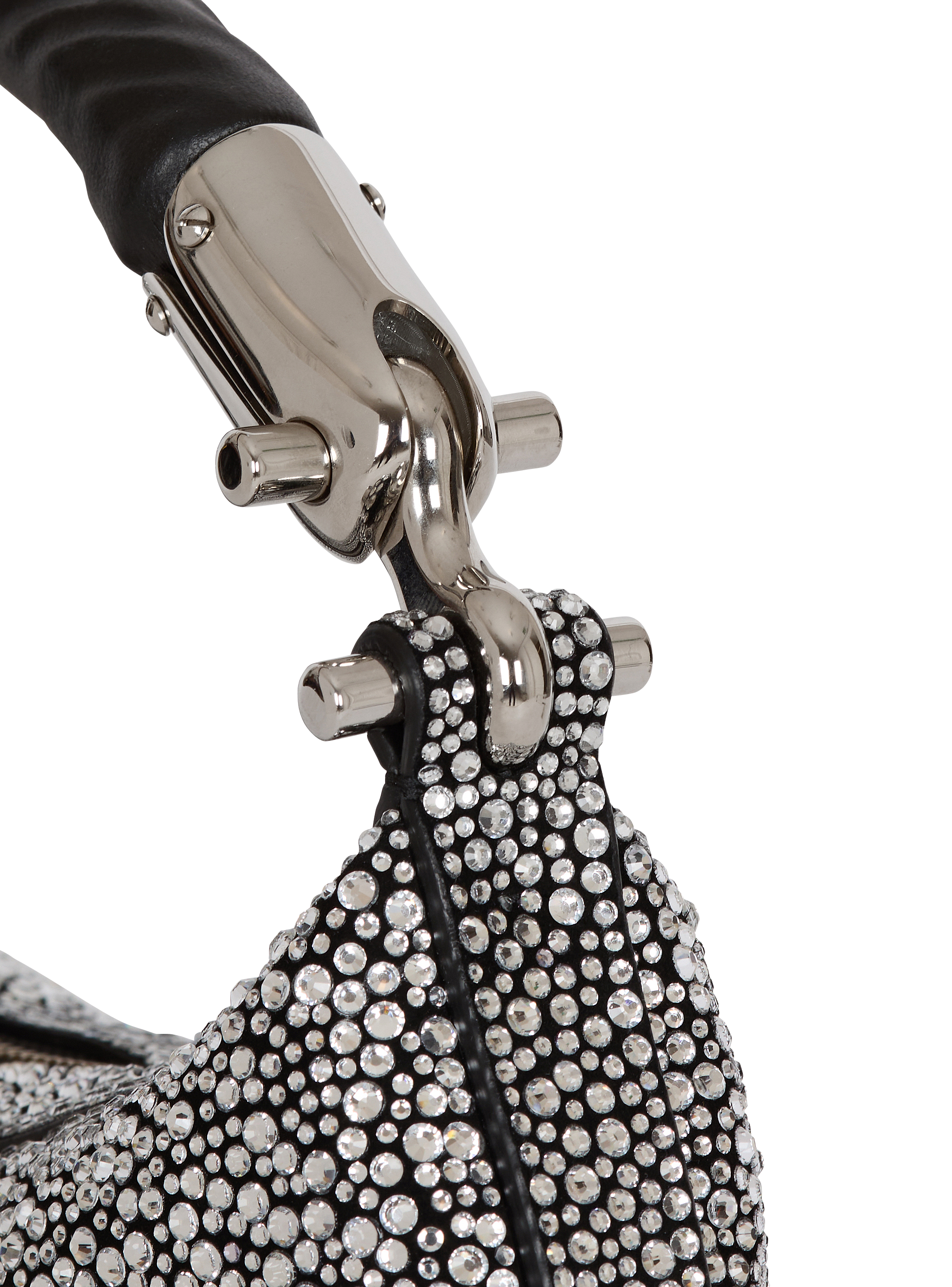 Ebene Mini bag in suede and crystals